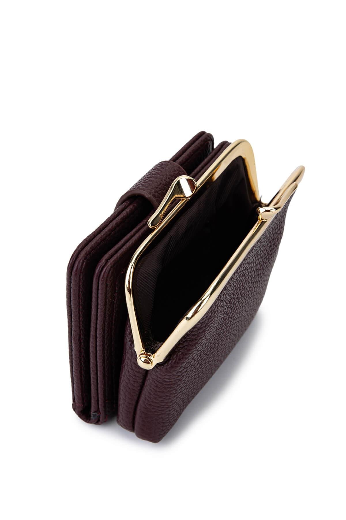 Tamer Tanca Kadın Suni Deri Bordo Cüzdan