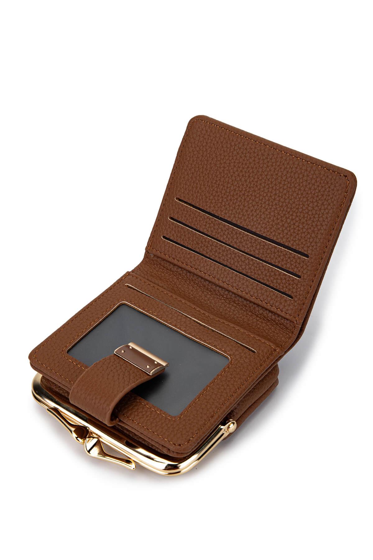 Tamer Tanca Kadın Suni Deri Camel Cüzdan