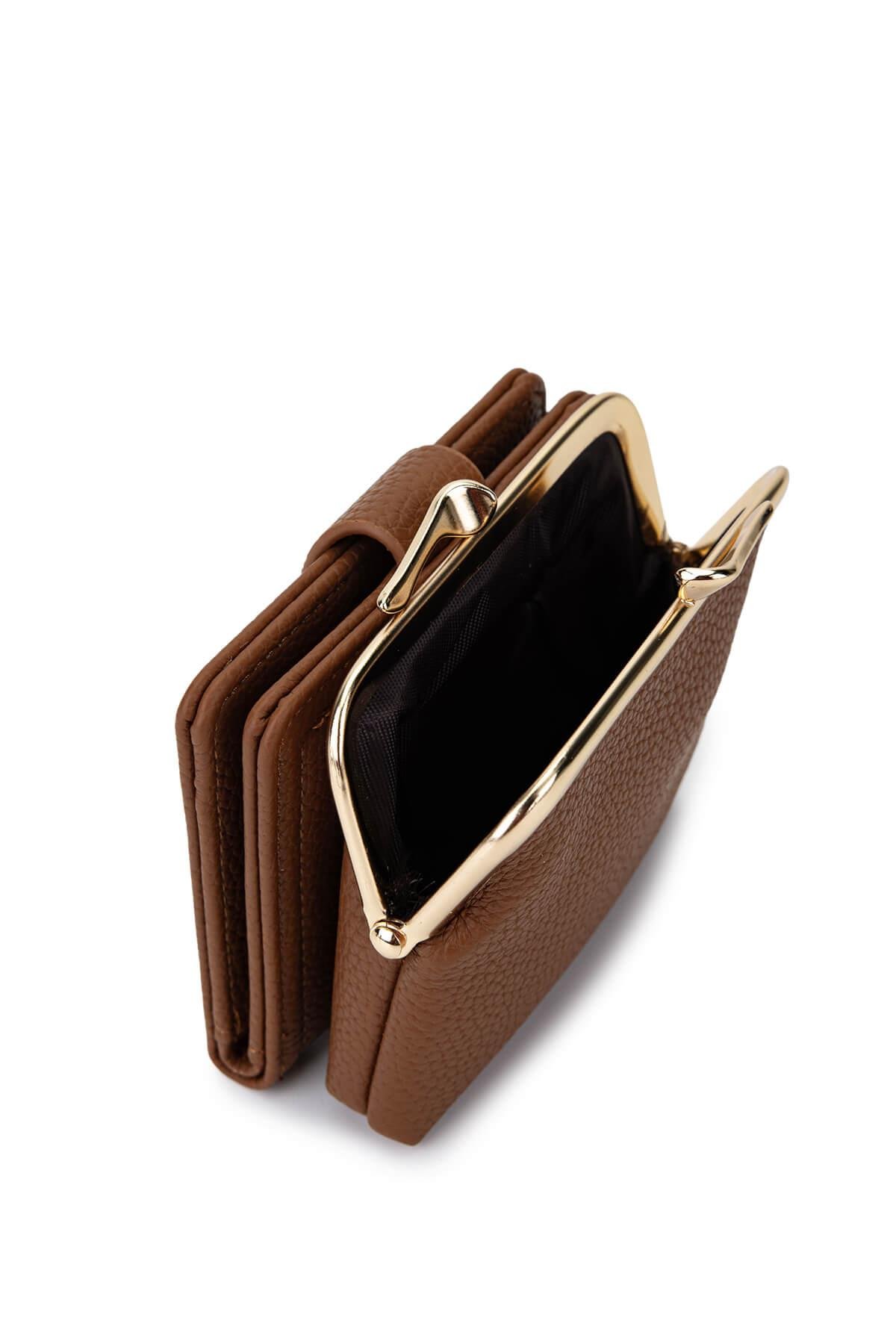 Tamer Tanca Kadın Suni Deri Camel Cüzdan