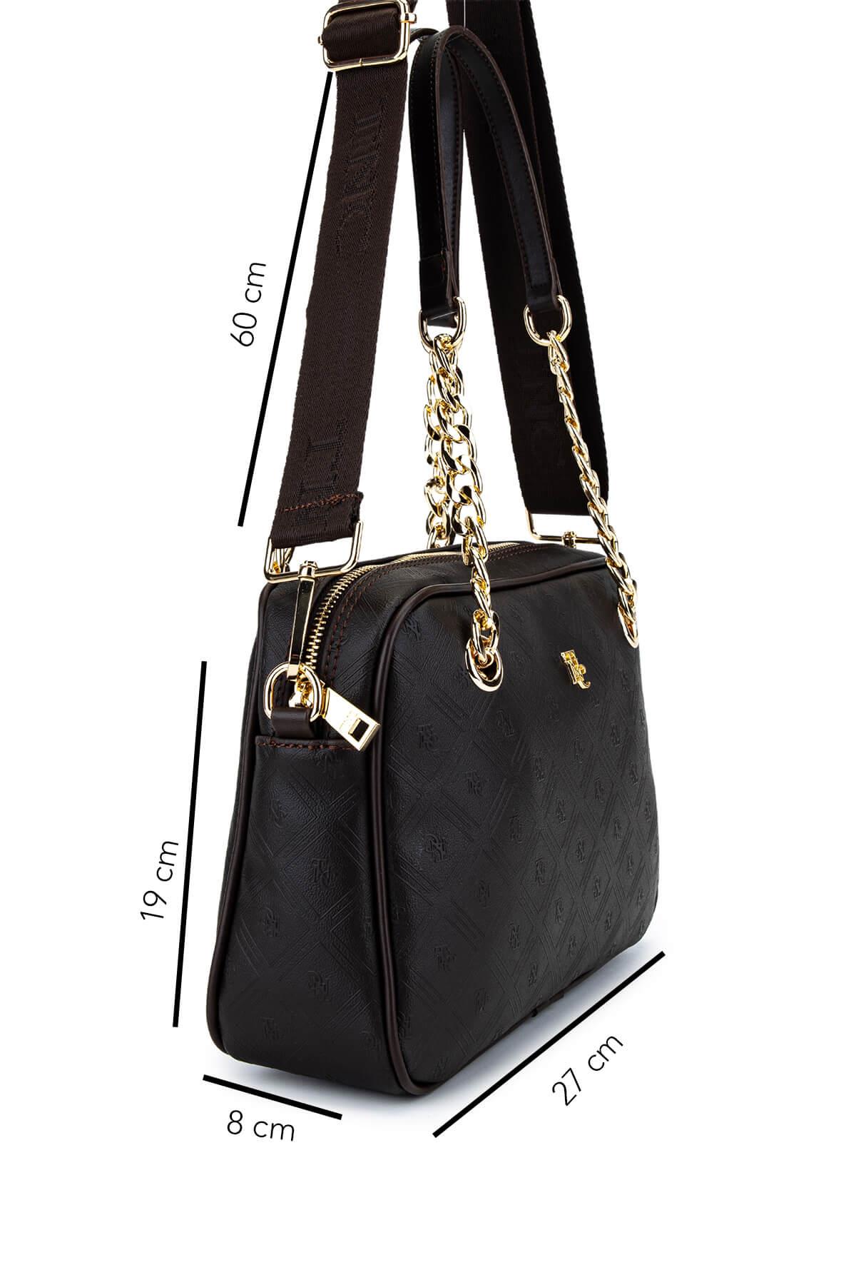 Tamer Tanca Kadın Suni Deri Kahverengi Postacı Çanta