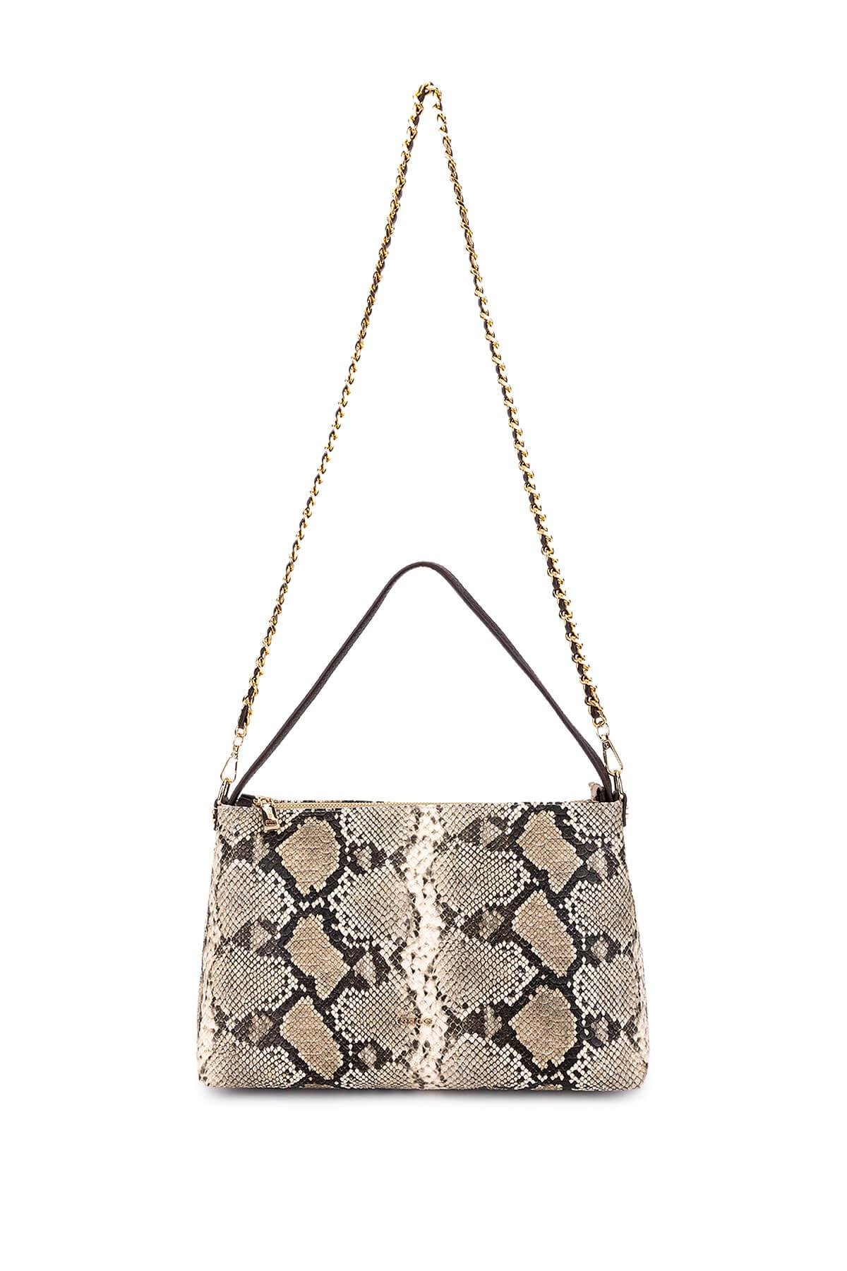 Tamer Tanca Kadın Suni Deri Kahverengi Kol Çantası