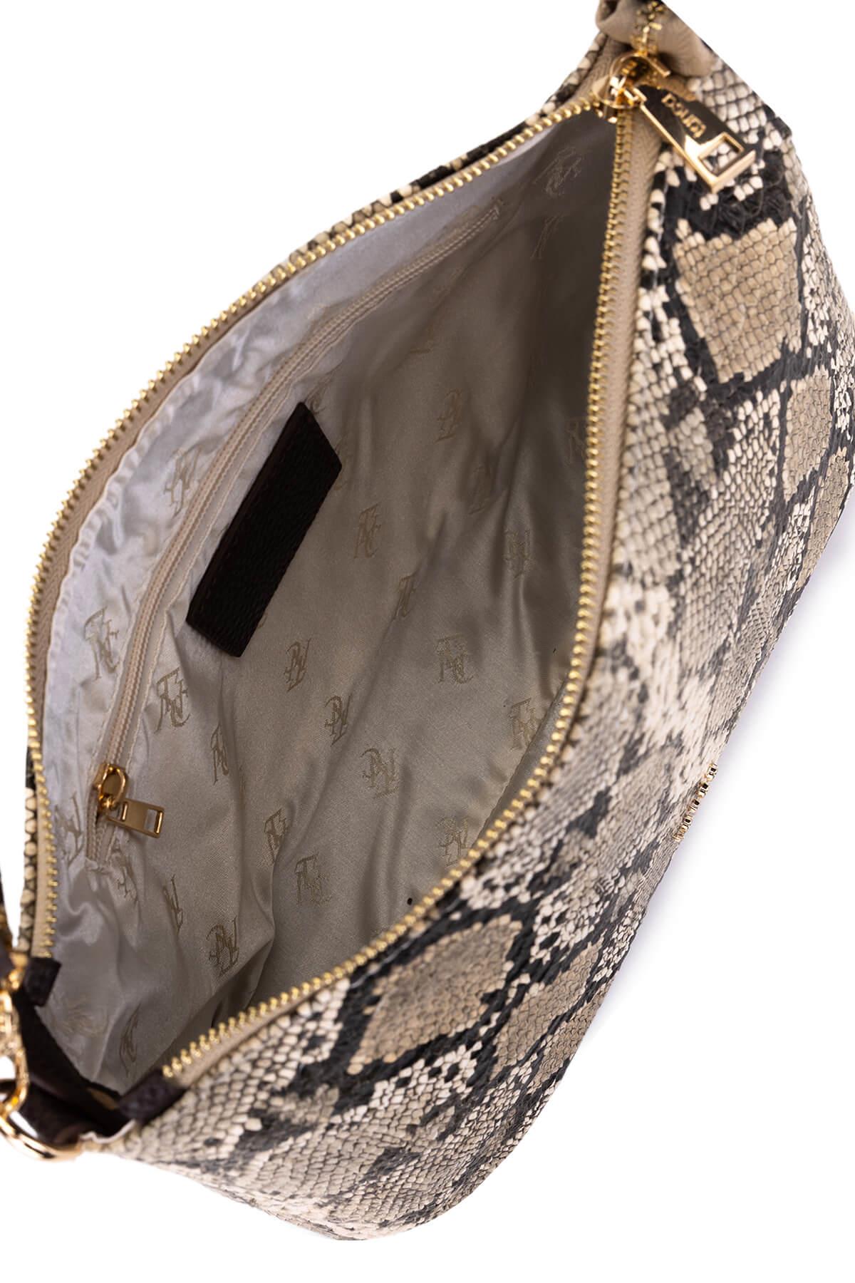 Tamer Tanca Kadın Suni Deri Kahverengi Kol Çantası