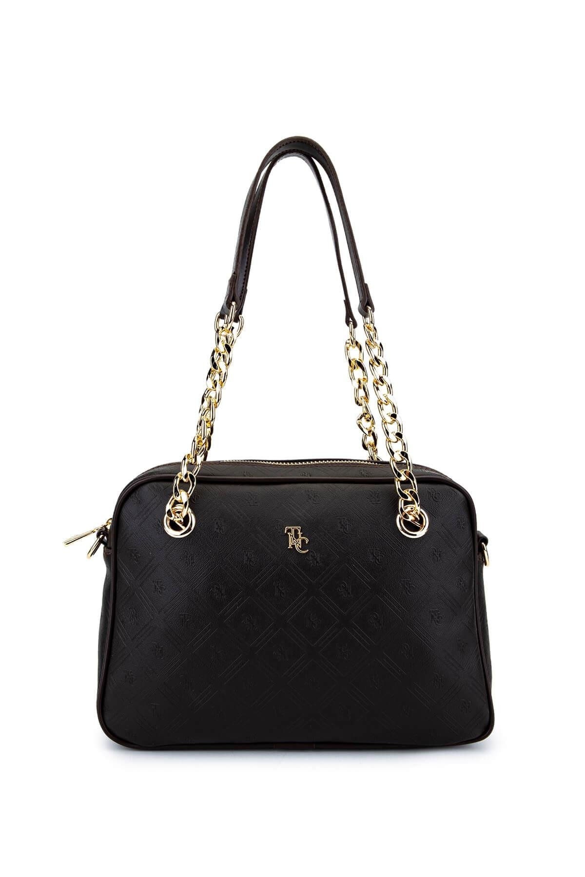 Tamer Tanca Kadın Suni Deri Kahverengi Postacı Çanta