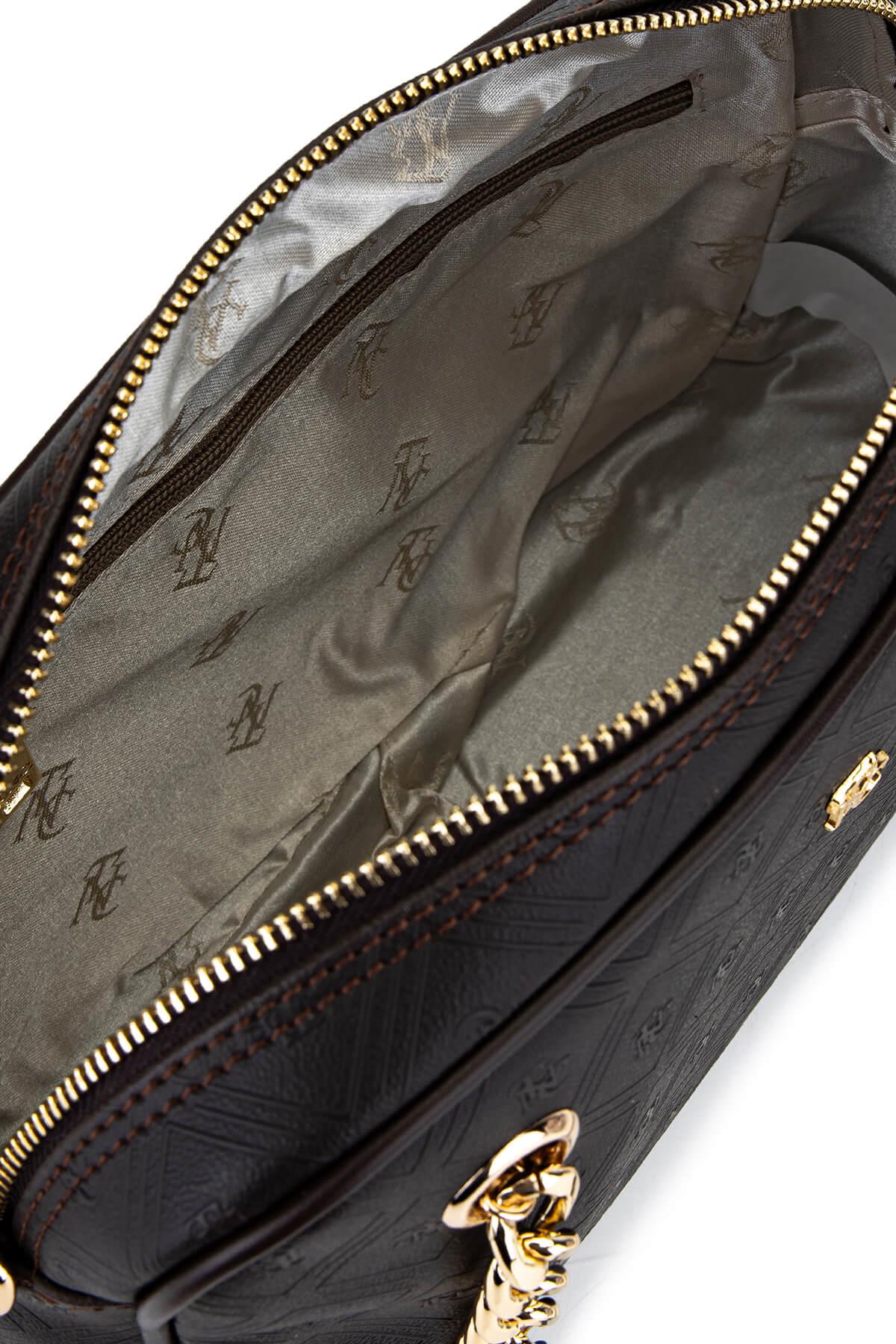 Tamer Tanca Kadın Suni Deri Kahverengi Postacı Çanta