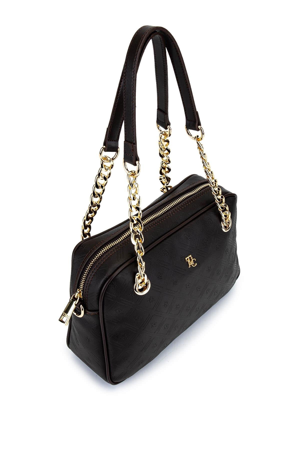 Tamer Tanca Kadın Suni Deri Kahverengi Postacı Çanta