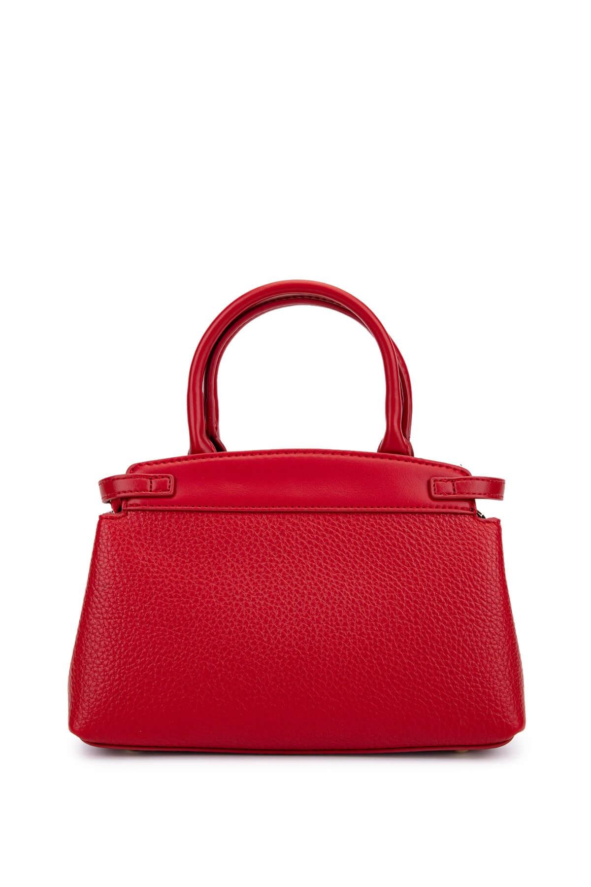 Tamer Tanca Kadın Suni Deri Kırmızı Omuz Çanta