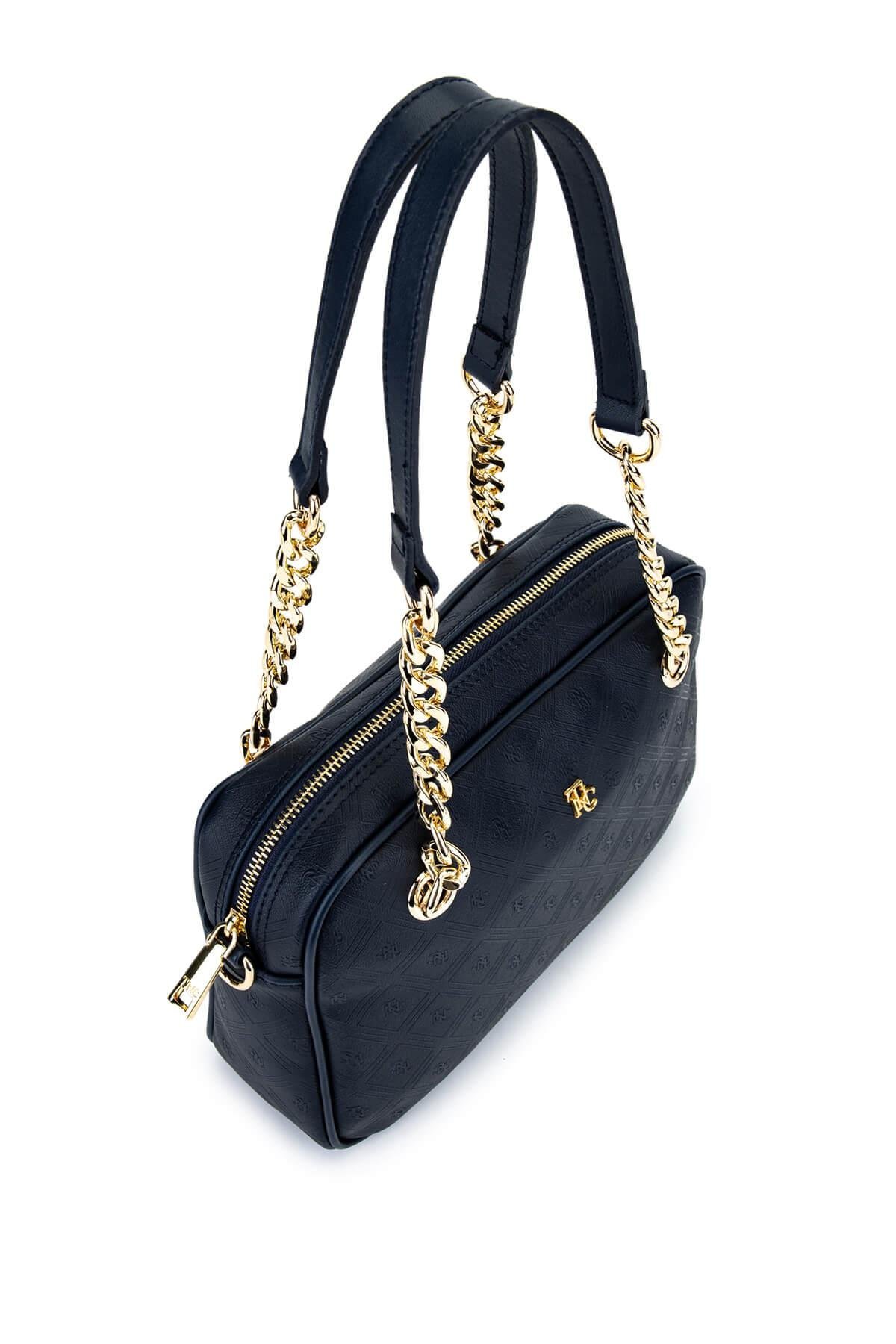 Tamer Tanca Kadın Suni Deri Lacivert Postacı Çanta