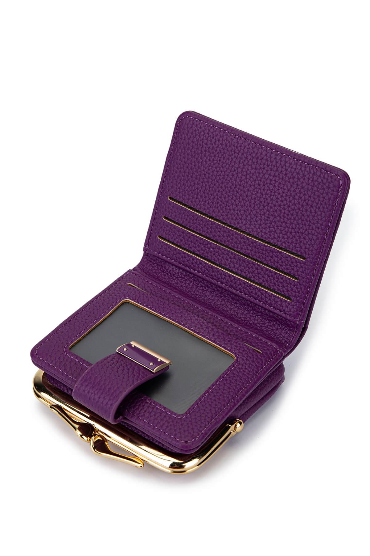 Tamer Tanca Kadın Suni Deri Mor Cüzdan