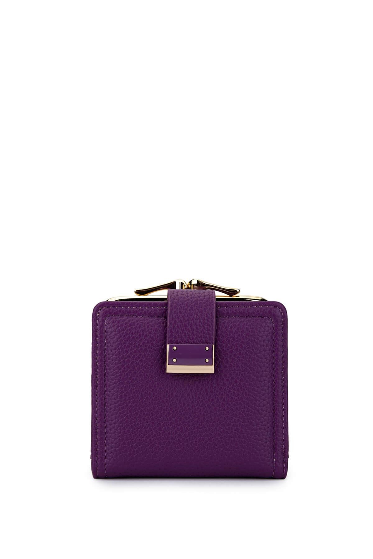 Tamer Tanca Kadın Suni Deri Mor Cüzdan