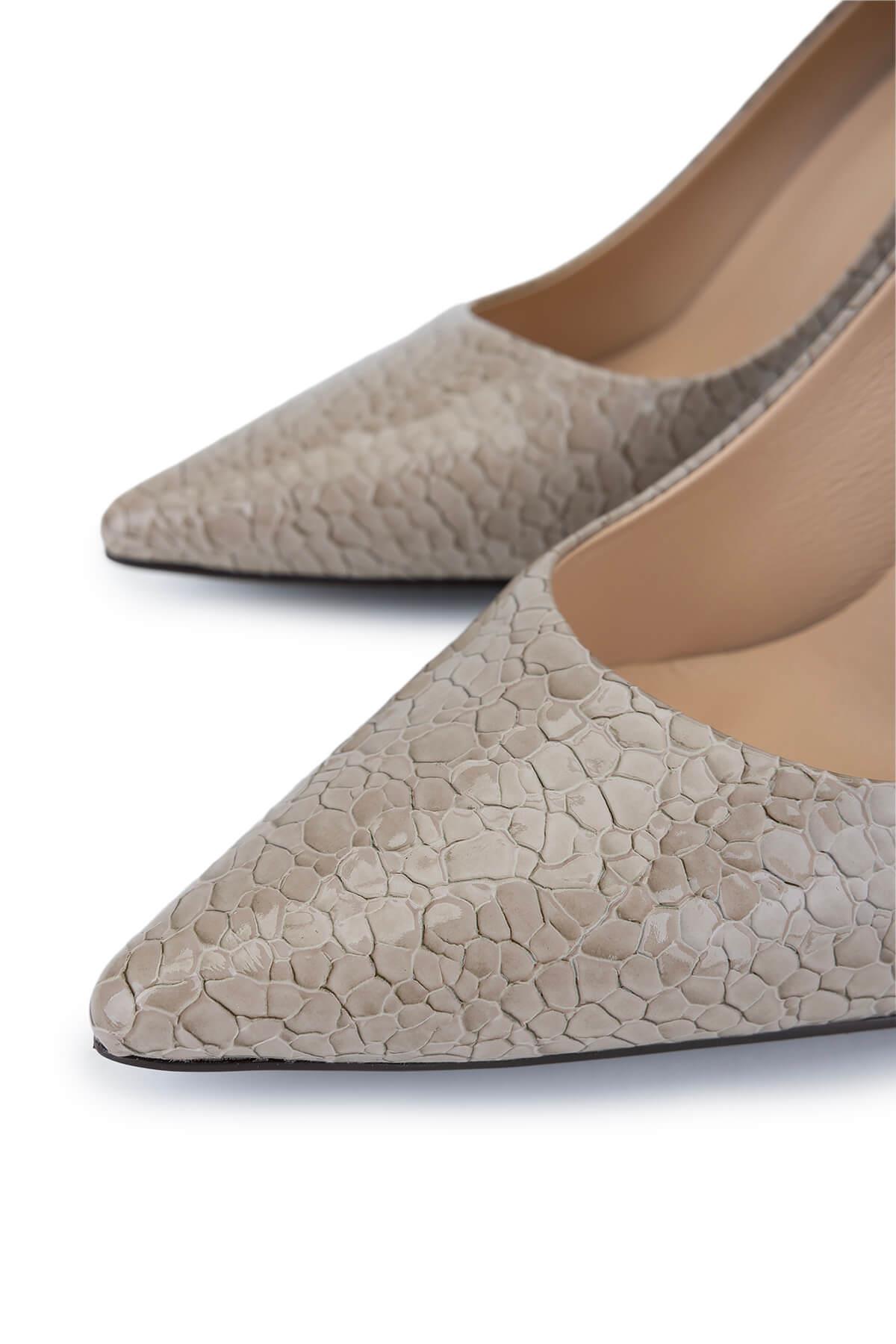 Tamer Tanca Kadın Suni Deri Nude Topuklu Ayakkabı