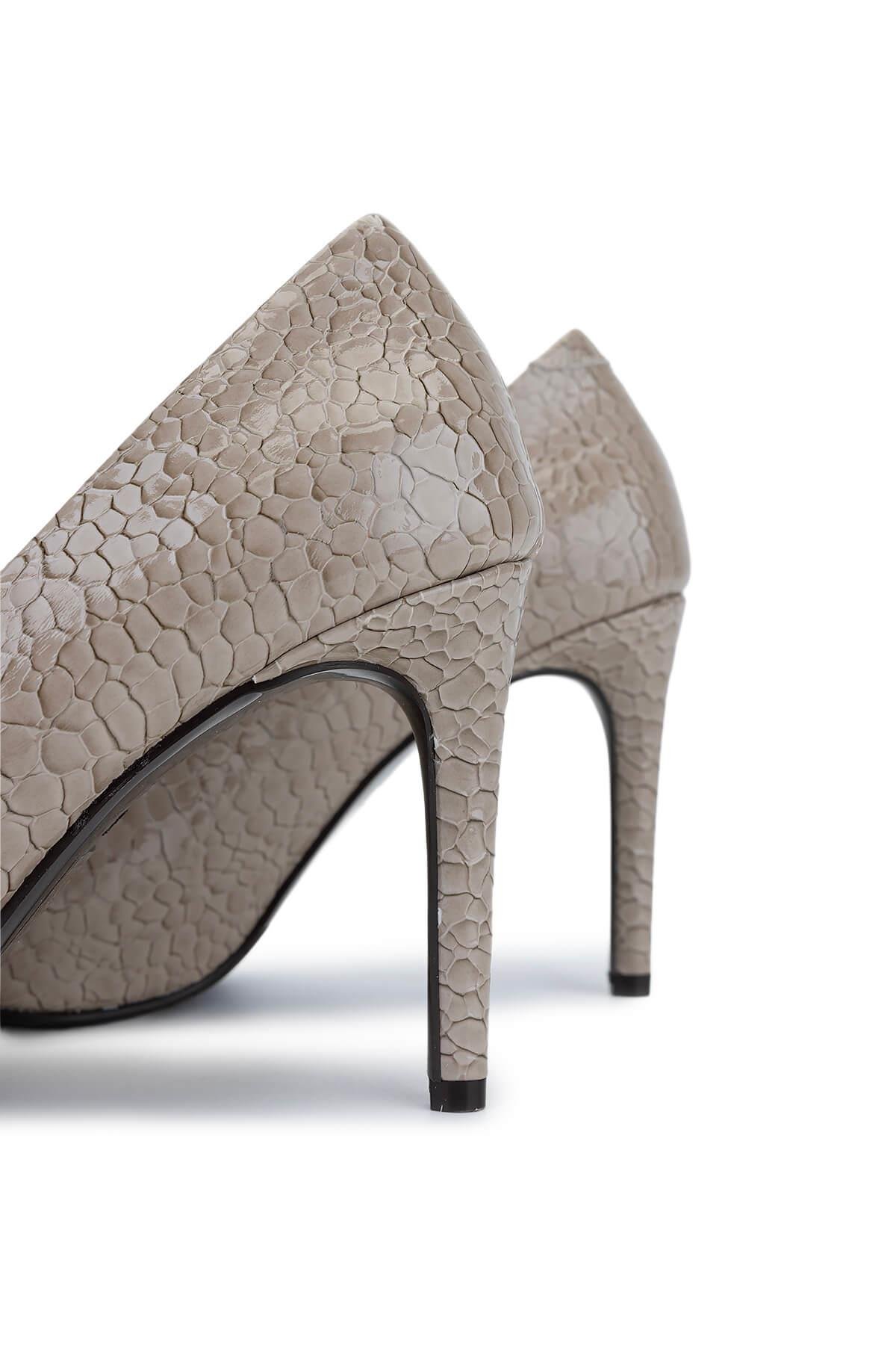 Tamer Tanca Kadın Suni Deri Nude Topuklu Ayakkabı