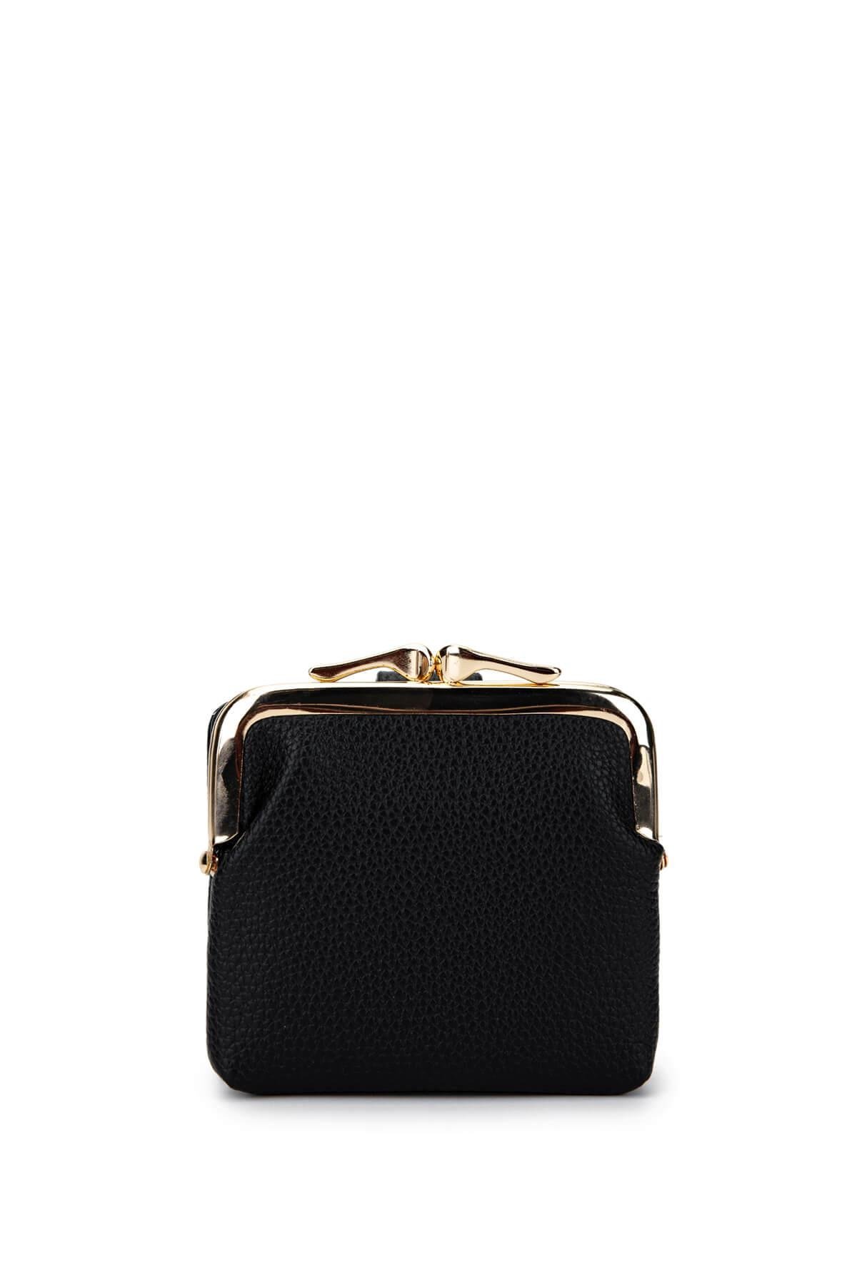 Tamer Tanca Kadın Suni Deri Siyah Cüzdan