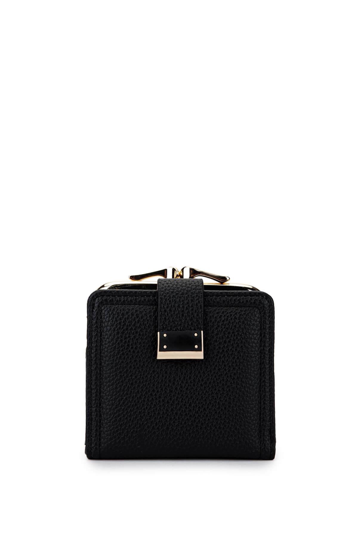 Tamer Tanca Kadın Suni Deri Siyah Cüzdan