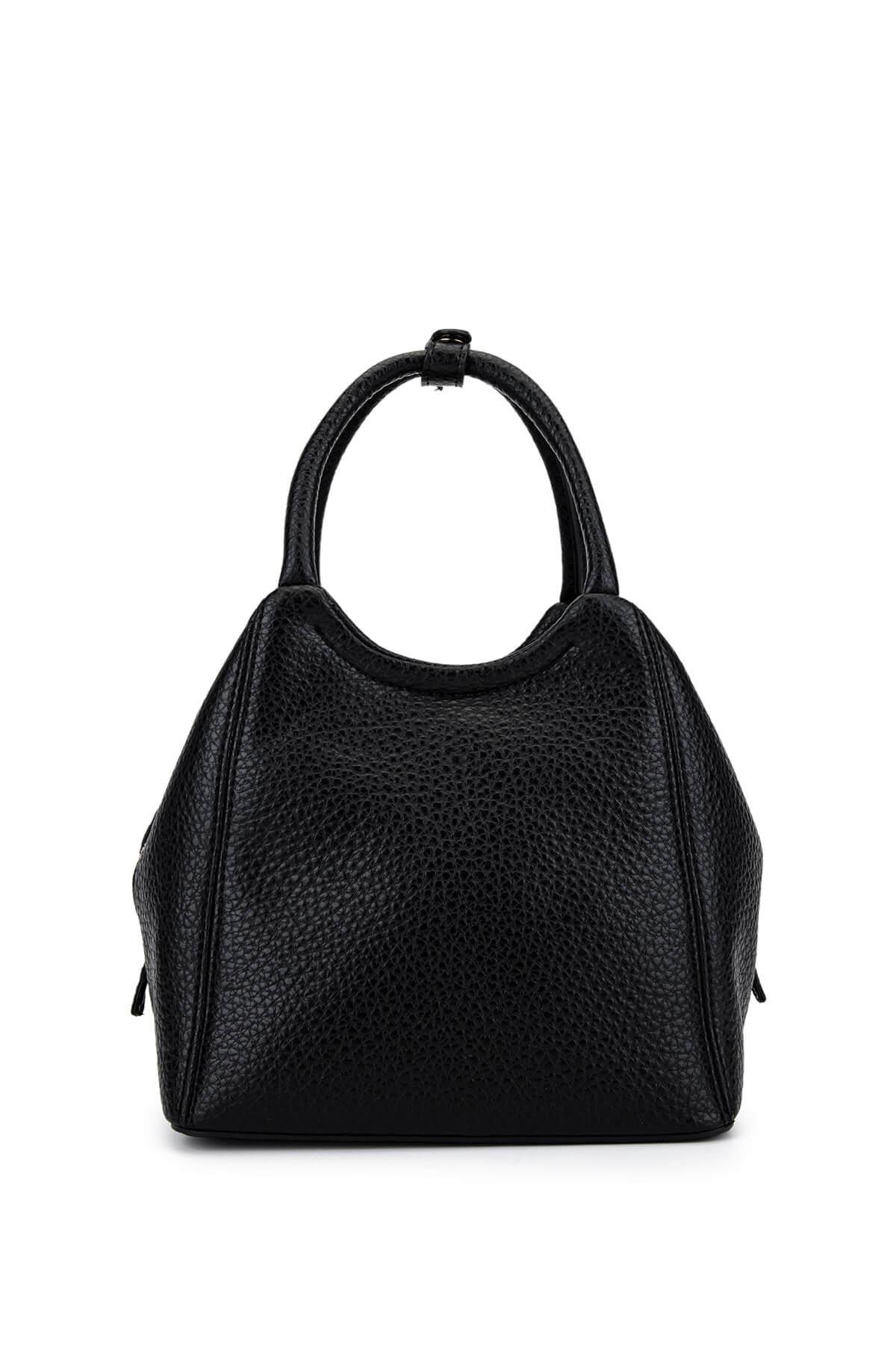 Tamer Tanca Kadın Suni Deri Siyah Floter Kol Çantası