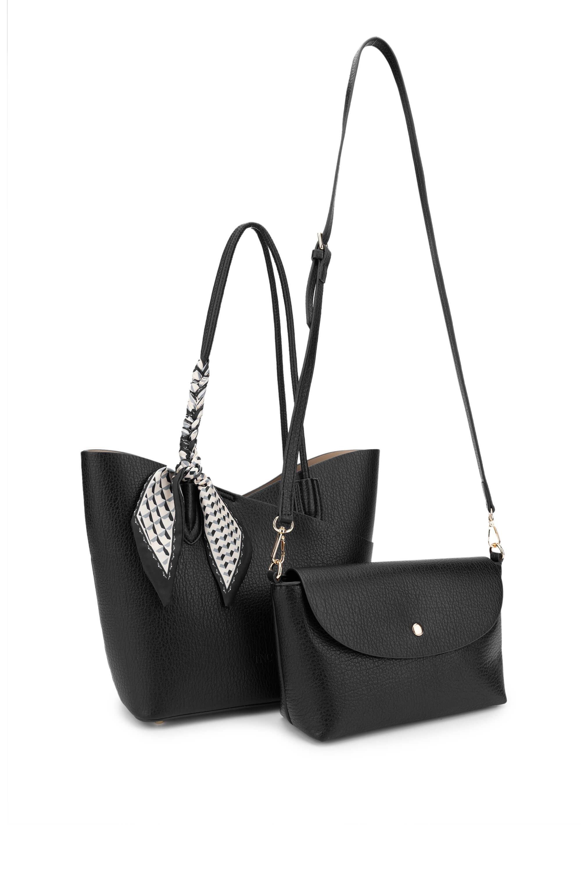 Tamer Tanca Kadın Suni Deri Siyah Kol Çantası