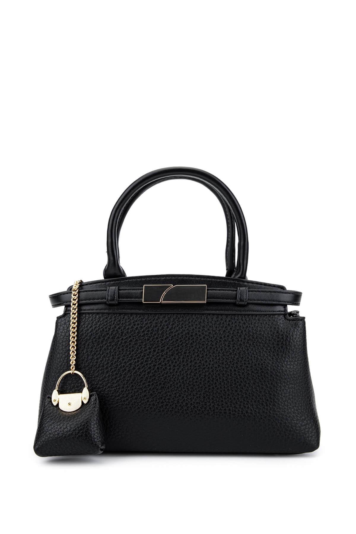 Tamer Tanca Kadın Suni Deri Siyah Omuz Çanta