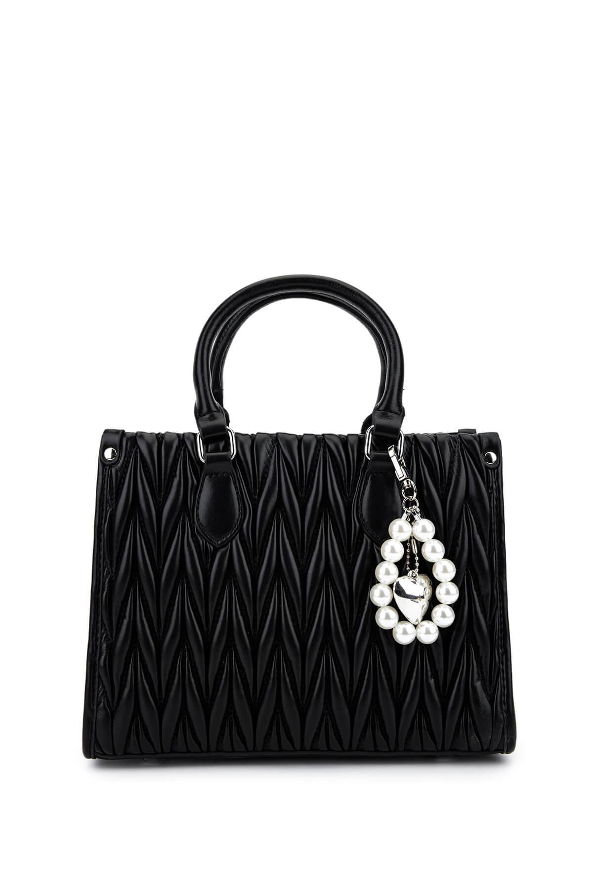 Tamer Tanca Kadın Suni Deri Siyah Omuz Çanta