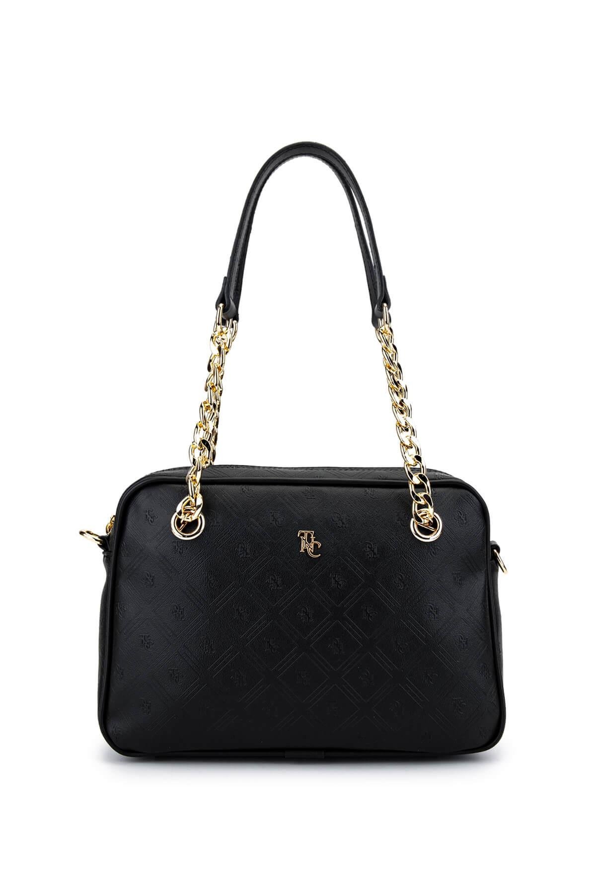 Tamer Tanca Kadın Suni Deri Siyah Postacı Çanta