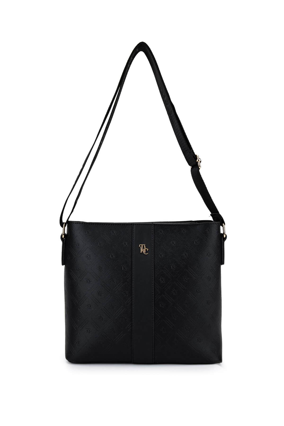 Tamer Tanca Kadın Suni Deri Siyah Postacı Çanta