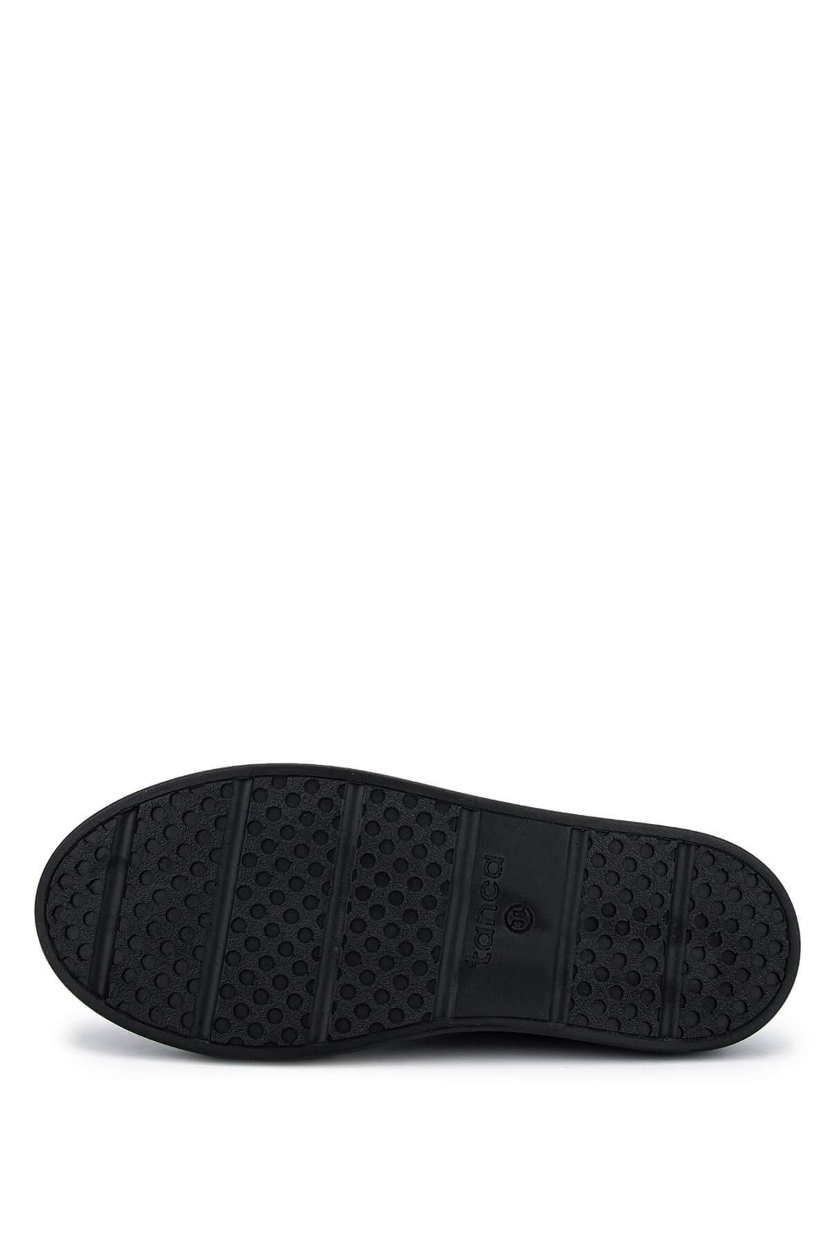 Tamer Tanca Kadın Suni Deri Siyah Rugan Sneakers & Spor Ayakkabı