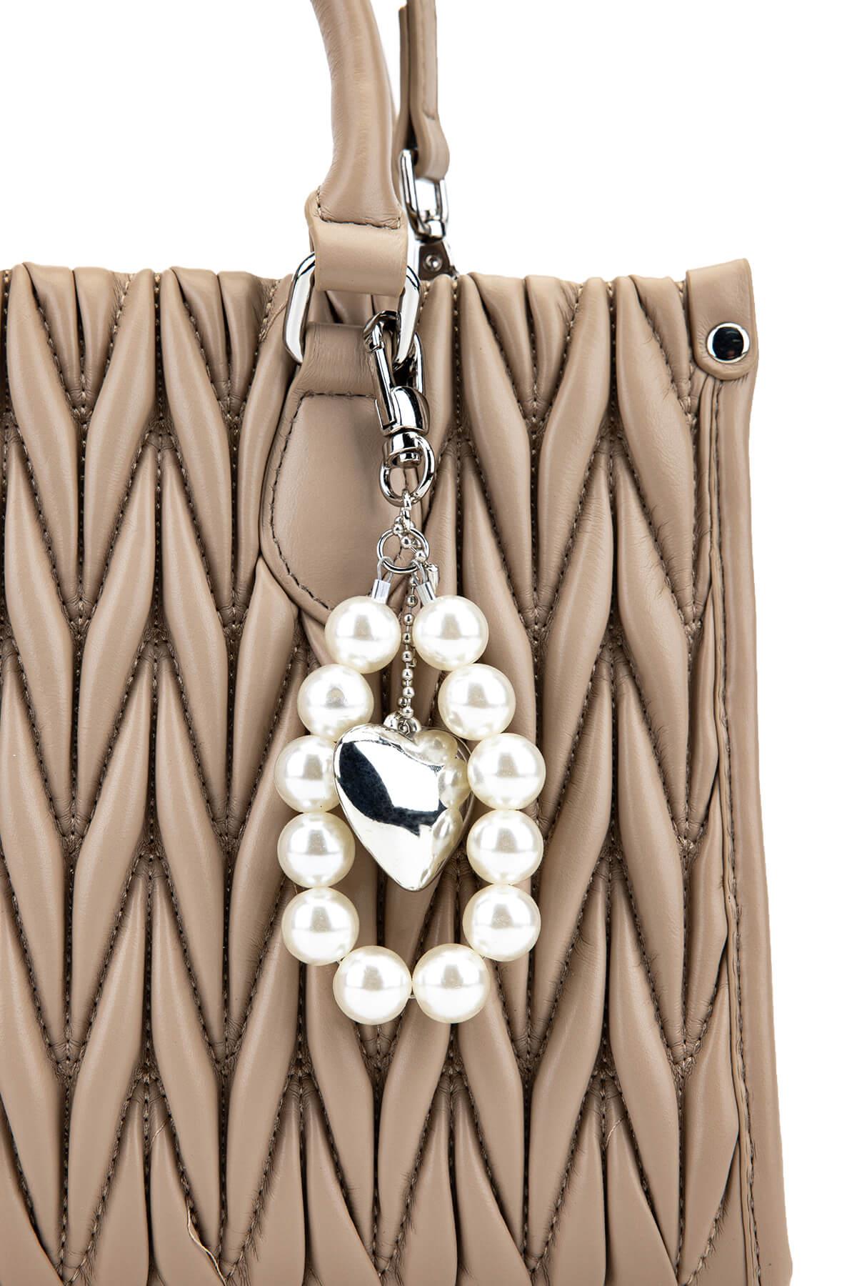 Tamer Tanca Kadın Suni Deri Taupe Omuz Çanta