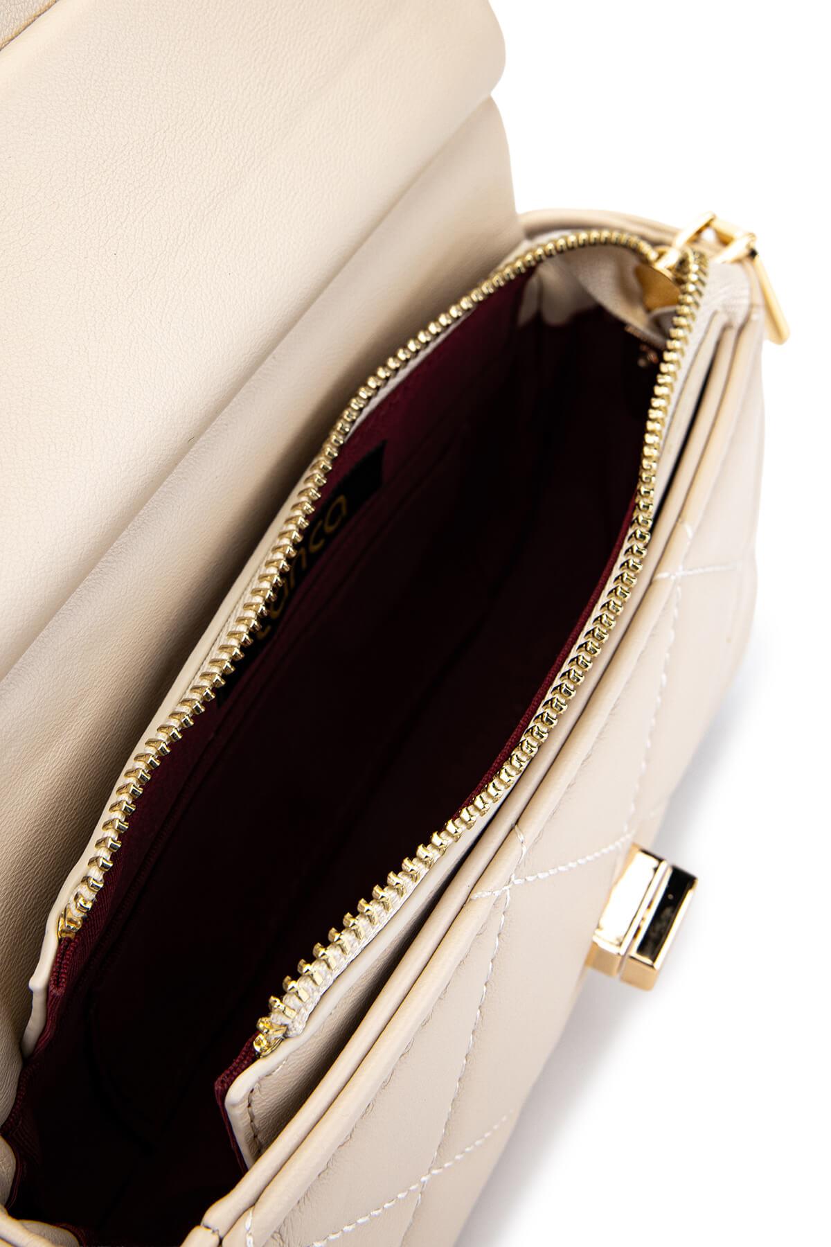 Tamer Tanca Kadın Suni Deri Taupe Omuz Çanta