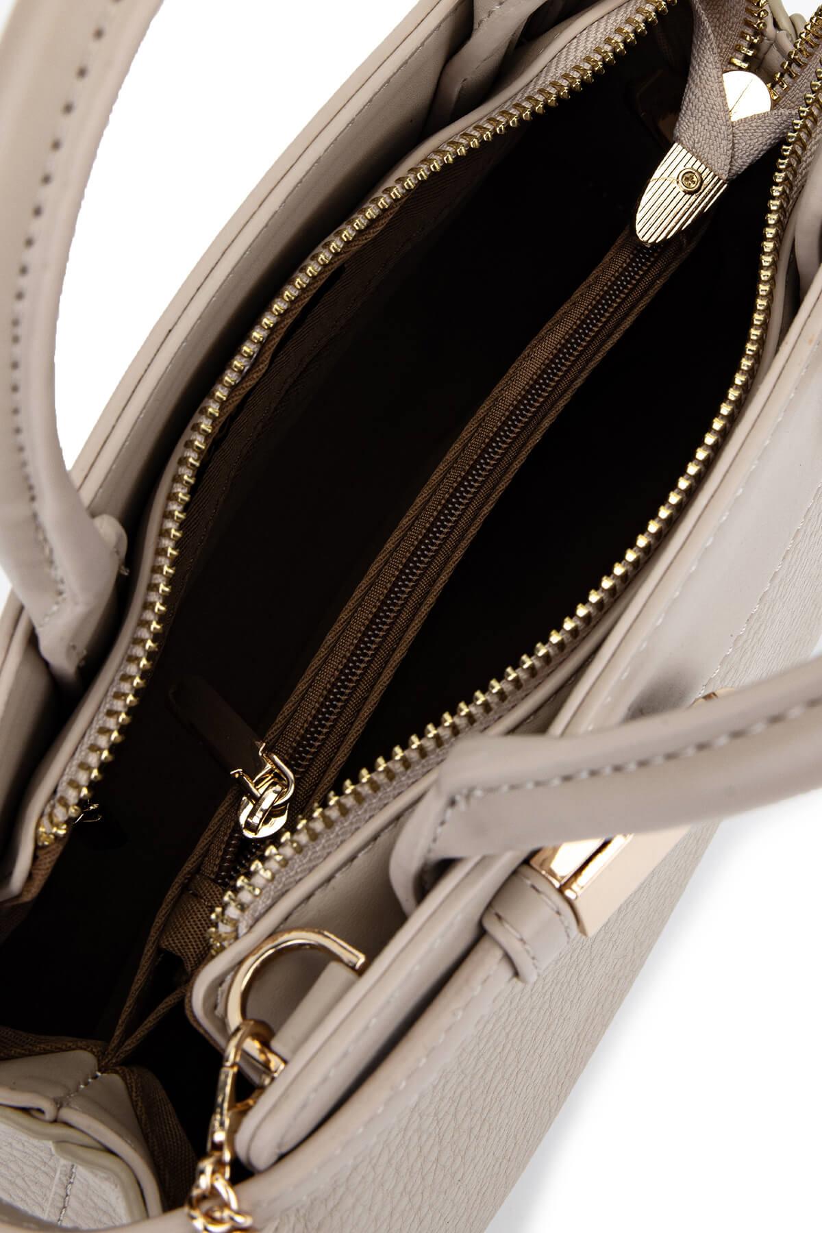 Tamer Tanca Kadın Suni Deri Taupe Omuz Çanta