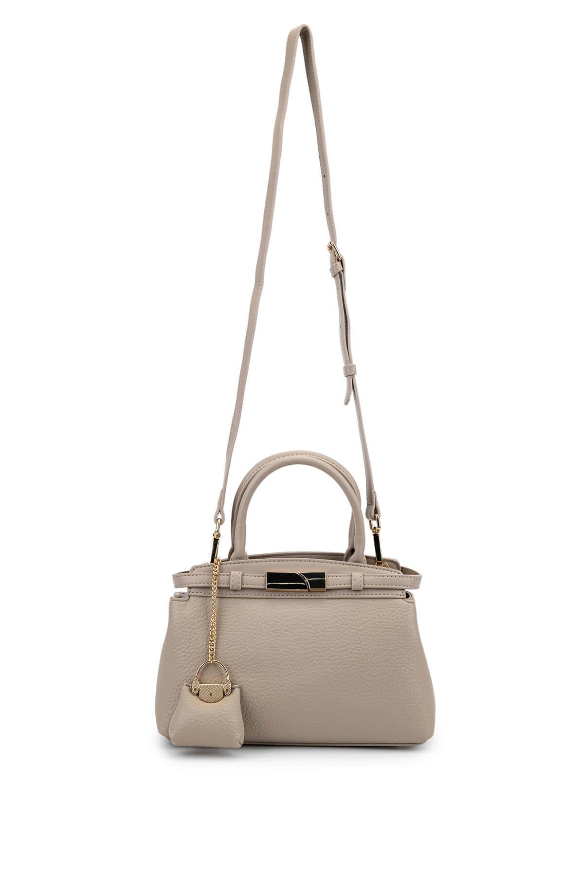 Tamer Tanca Kadın Suni Deri Taupe Omuz Çanta