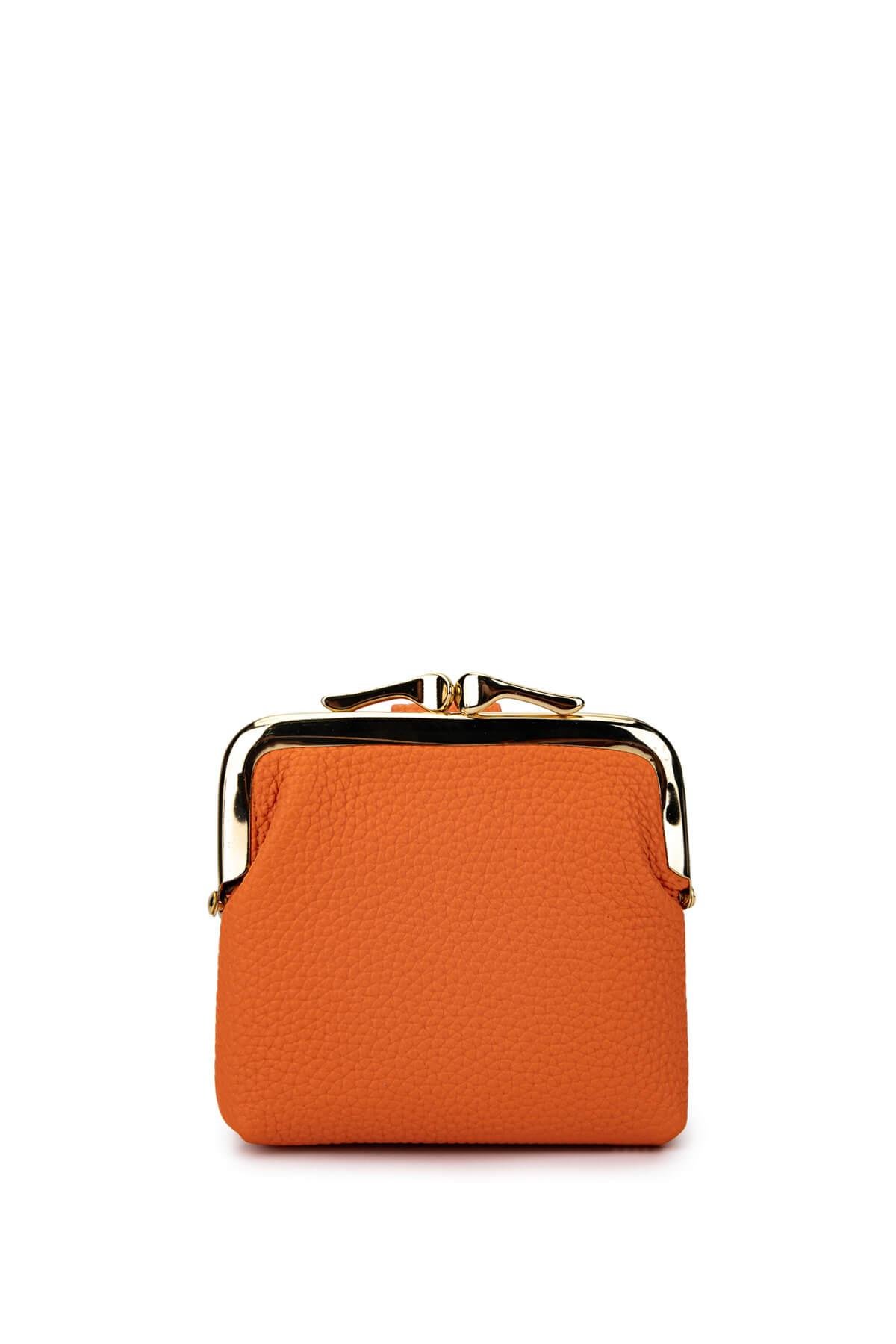 Tamer Tanca Kadın Suni Deri Turuncu Cüzdan