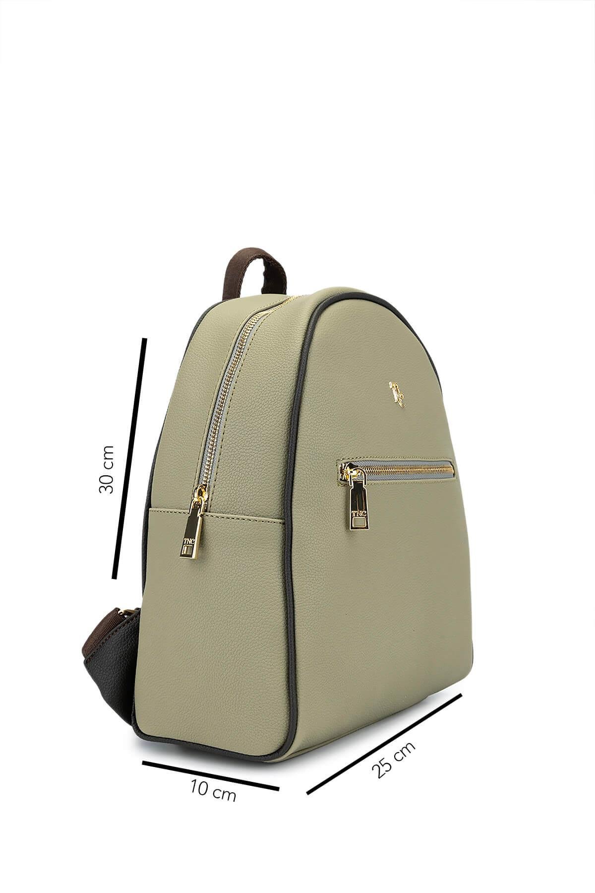 Tamer Tanca Kadın Suni Deri Yeşil Sırt Çantası