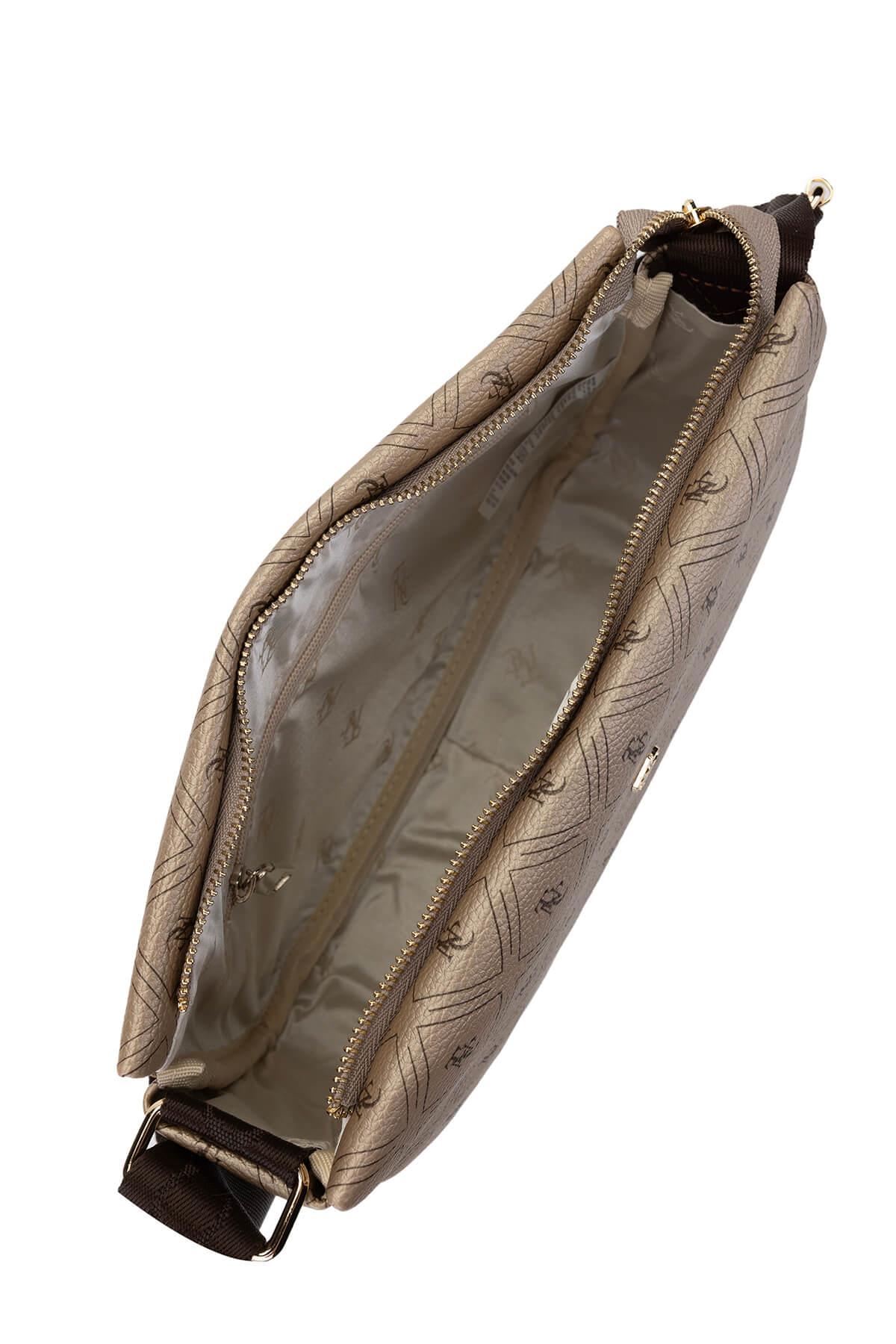 Tamer Tanca Kadın Vegan Altın Desen Omuz Çanta