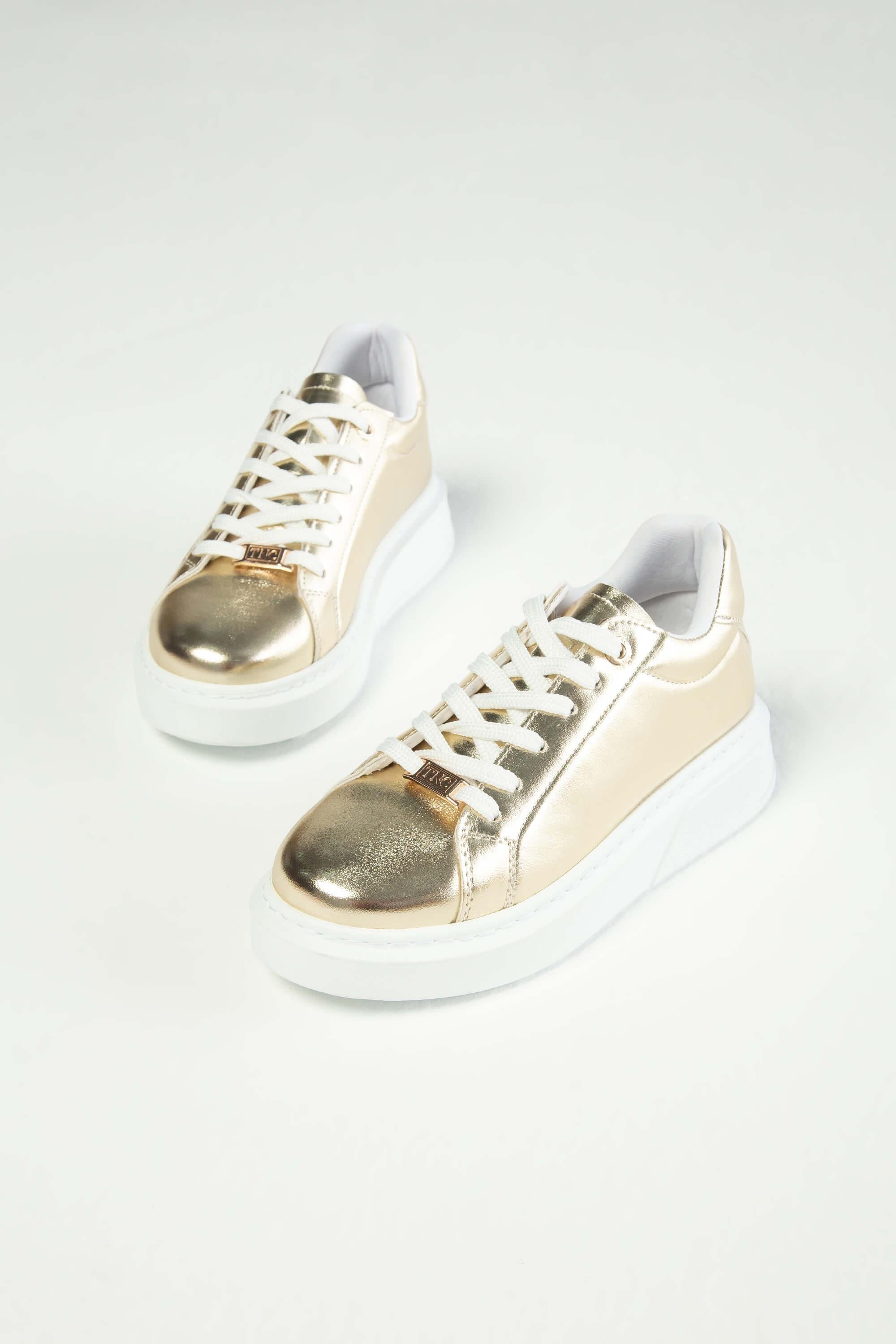 Tamer Tanca Kadın Vegan Altın Sneakers & Spor Ayakkabı