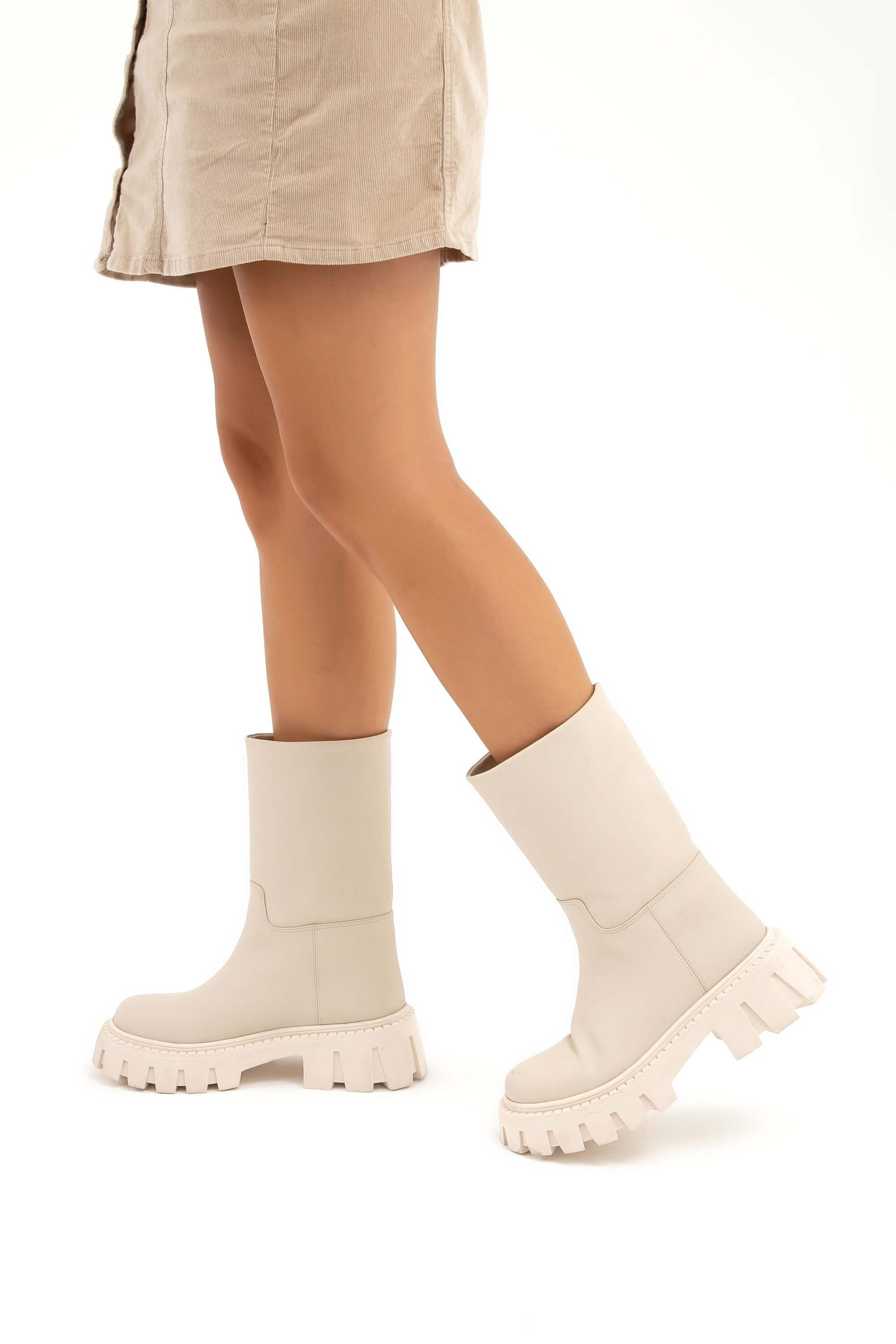 Tamer Tanca Kadın Vegan Bej Casual Bot