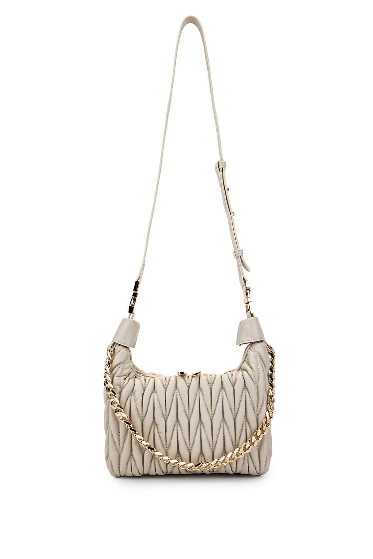 Tamer Tanca Kadın Vegan Bej Omuz Çanta