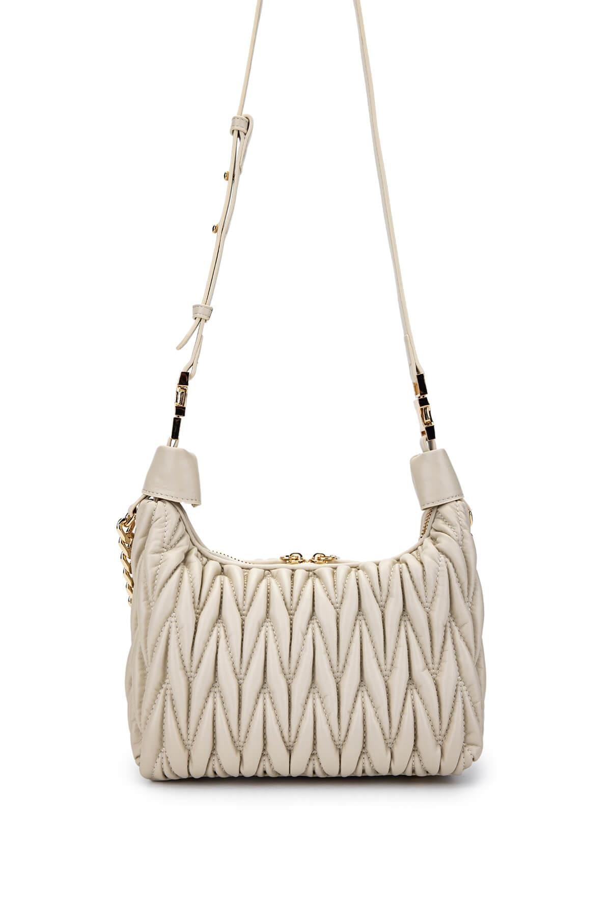 Tamer Tanca Kadın Vegan Bej Omuz Çanta