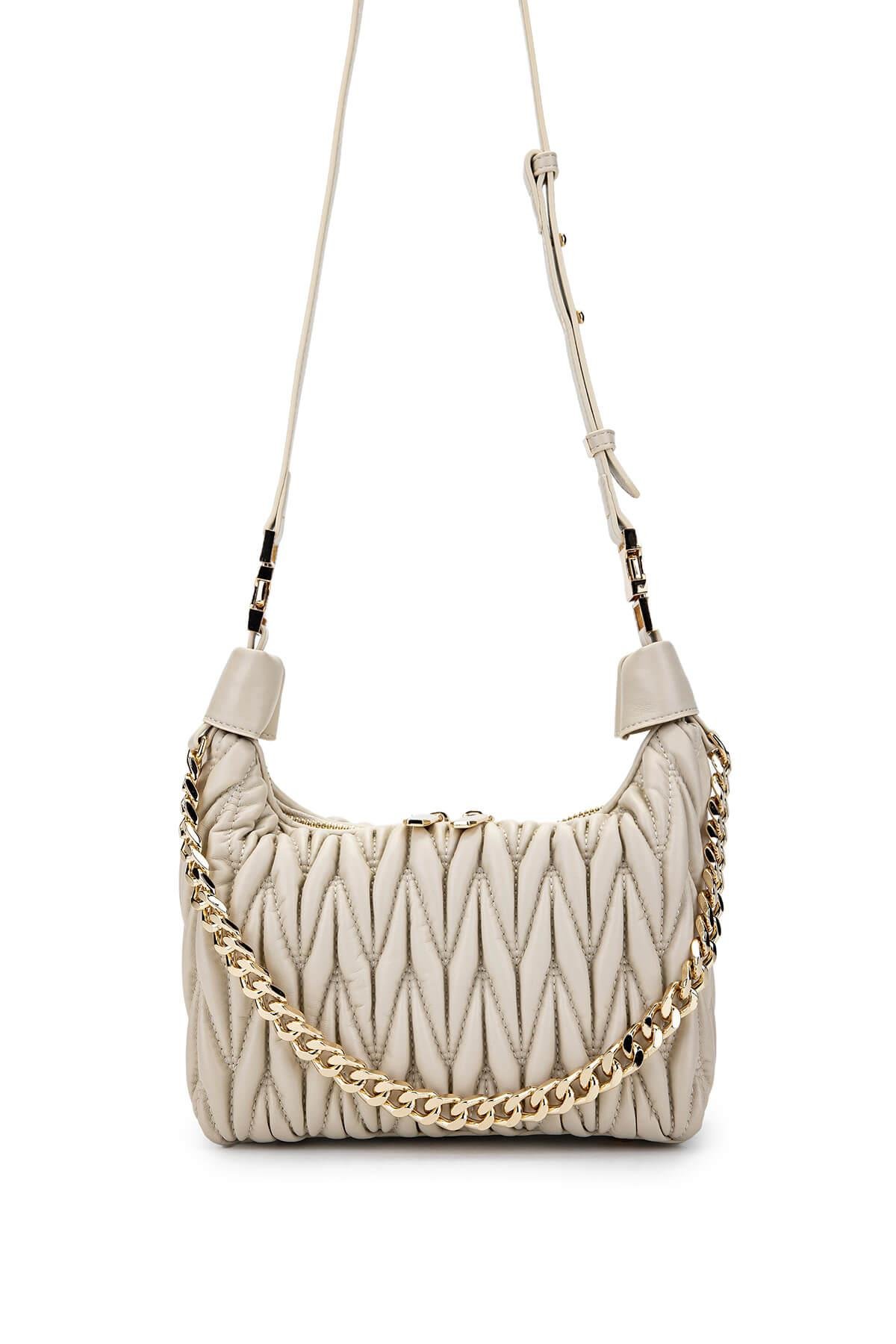 Tamer Tanca Kadın Vegan Bej Omuz Çanta