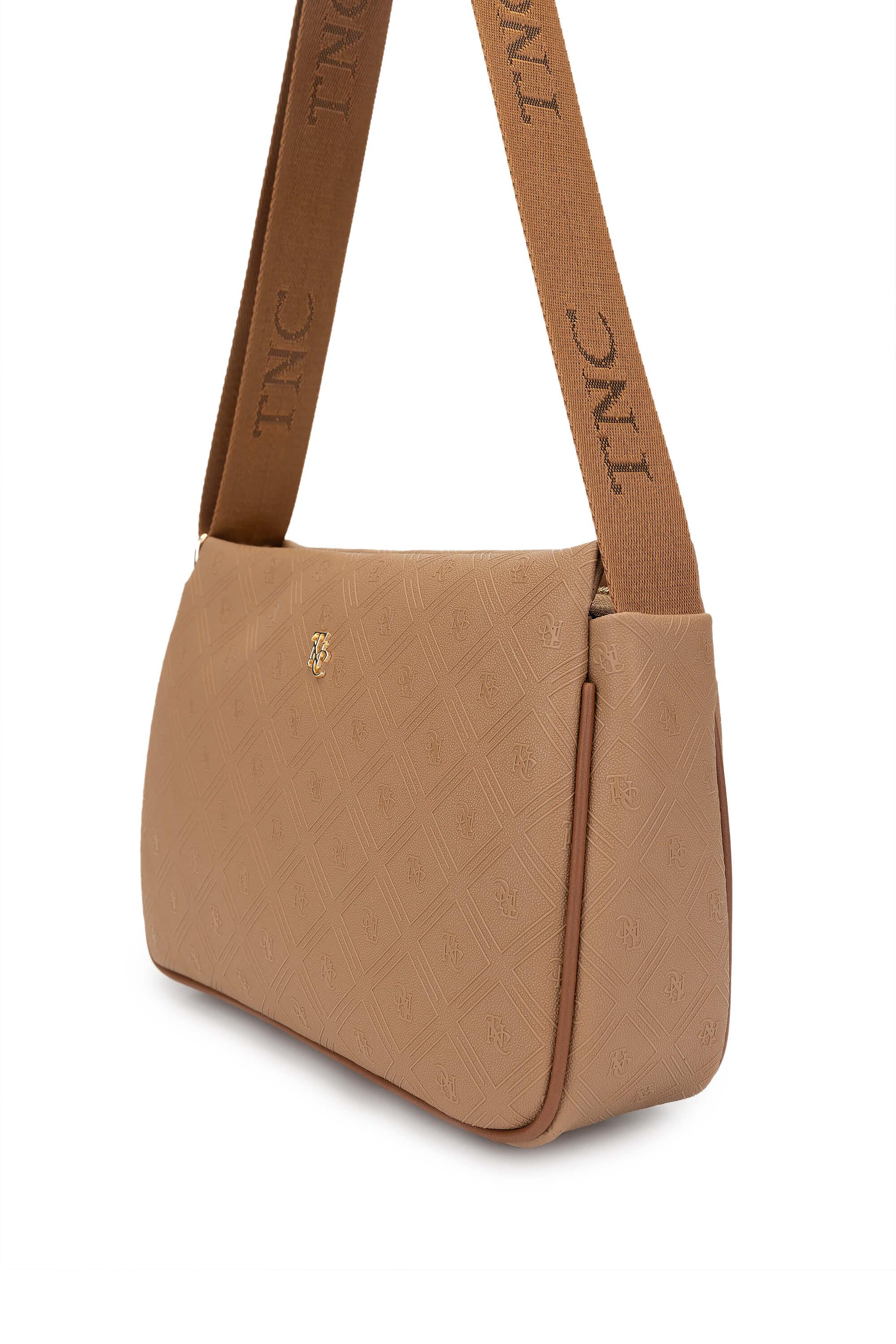 Tamer Tanca Kadın Vegan Bej Postacı Çanta