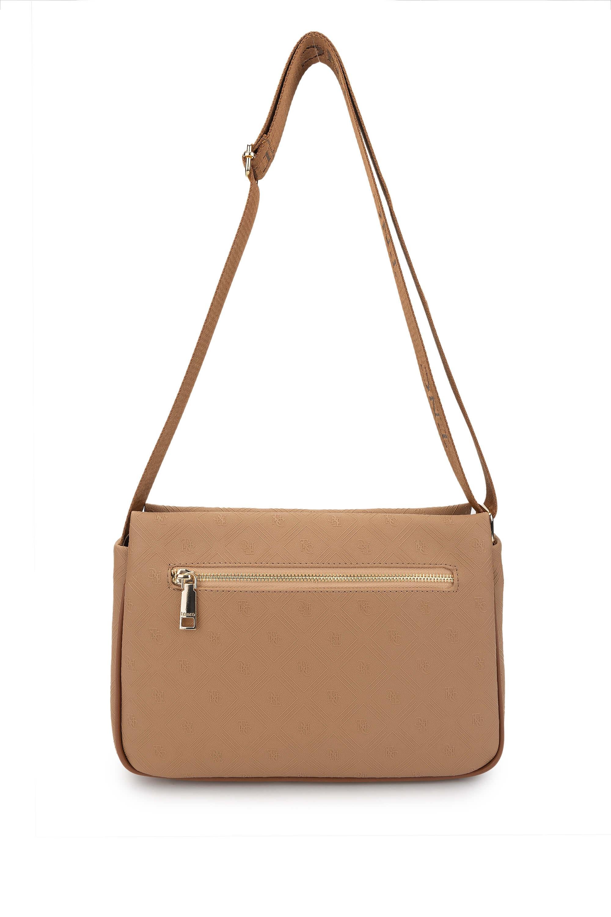 Tamer Tanca Kadın Vegan Bej Postacı Çanta