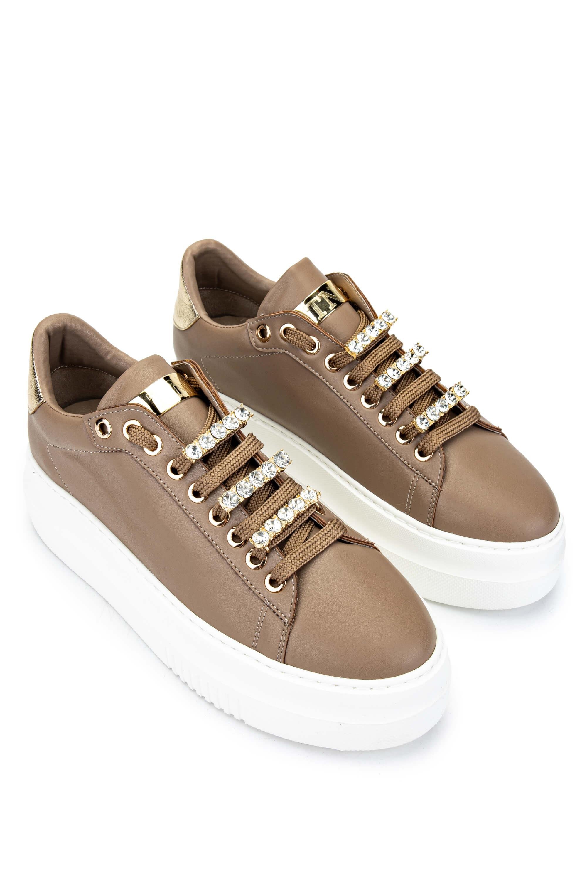 Tamer Tanca Kadın Vegan Bej Sneakers & Spor Ayakkabı