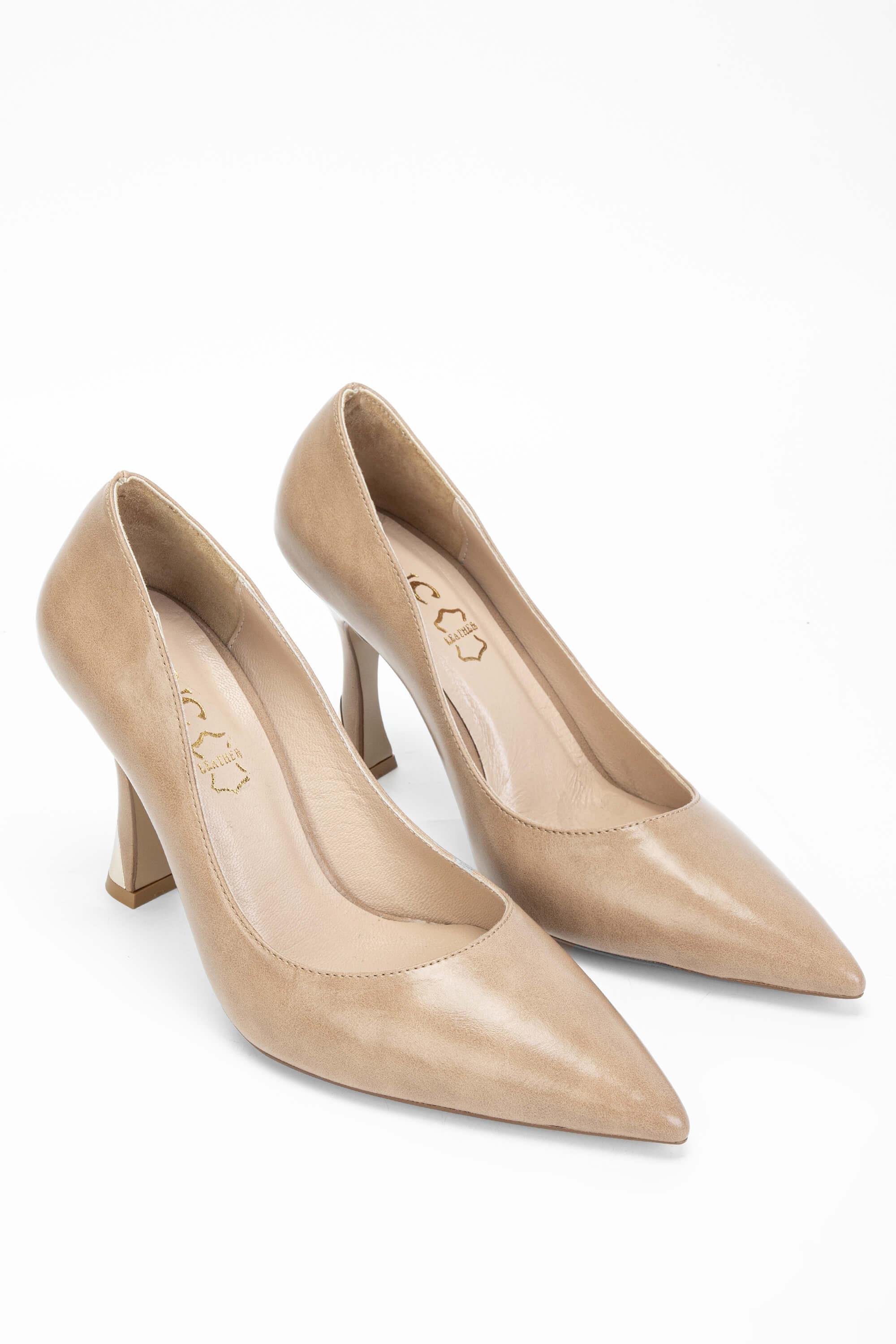 Tamer Tanca Kadın Vegan Bej Stiletto Ayakkabı