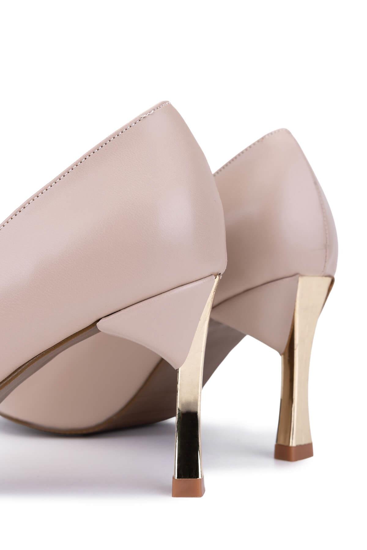 Tamer Tanca Kadın Vegan Bej Stiletto Ayakkabı