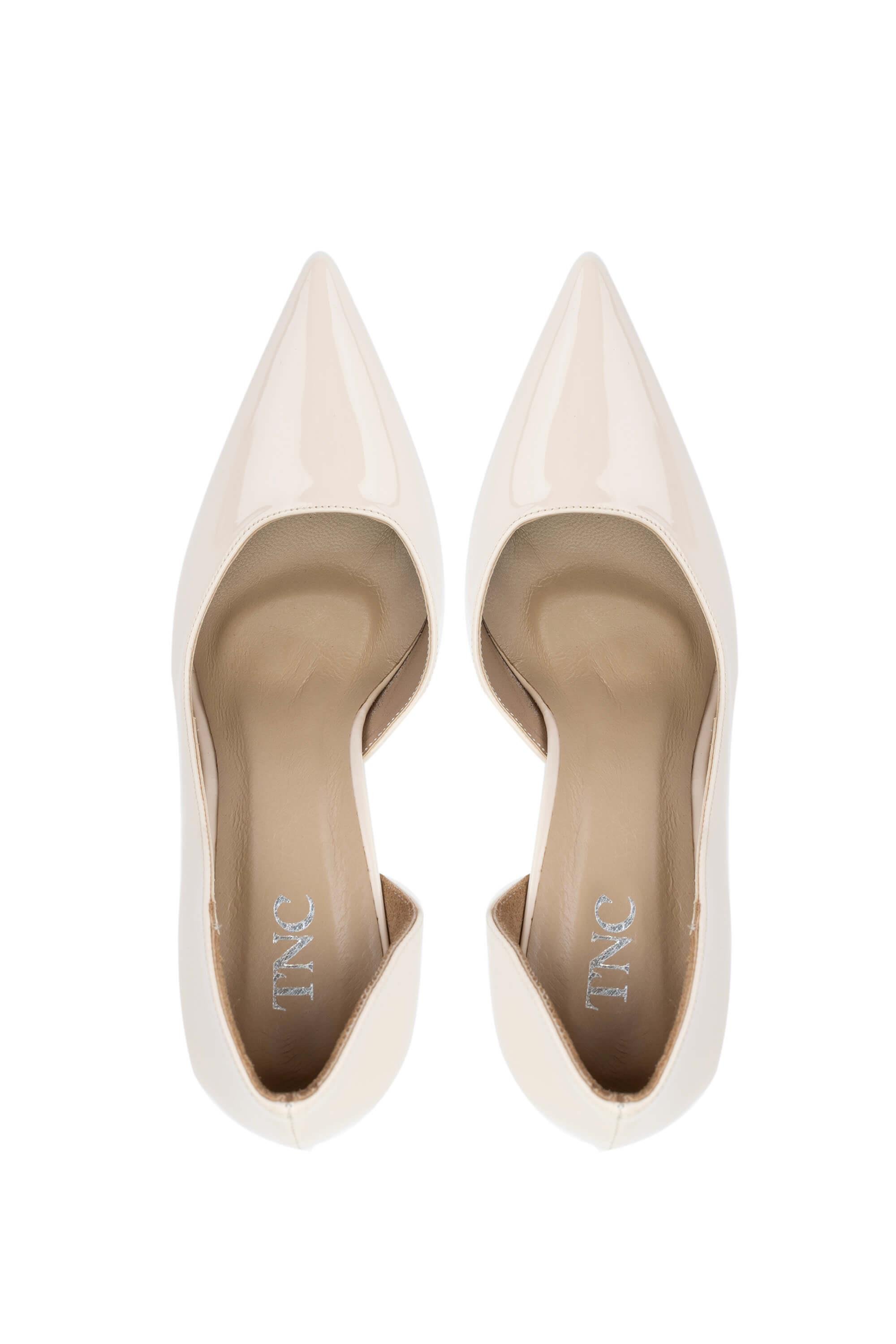 Tamer Tanca Kadın Vegan Bej Topuklu Ayakkabı