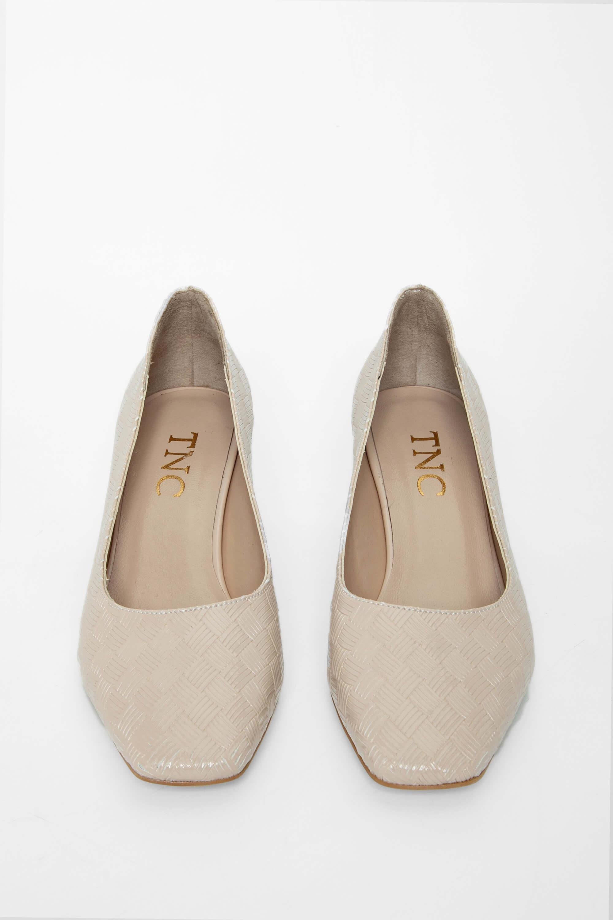 Tamer Tanca Kadın Vegan Bej Topuklu Ayakkabı