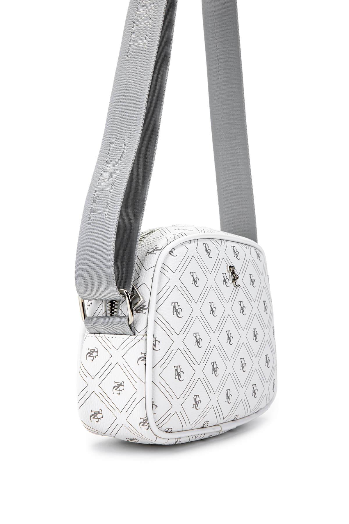 Tamer Tanca Kadın Vegan Beyaz Postacı Çanta