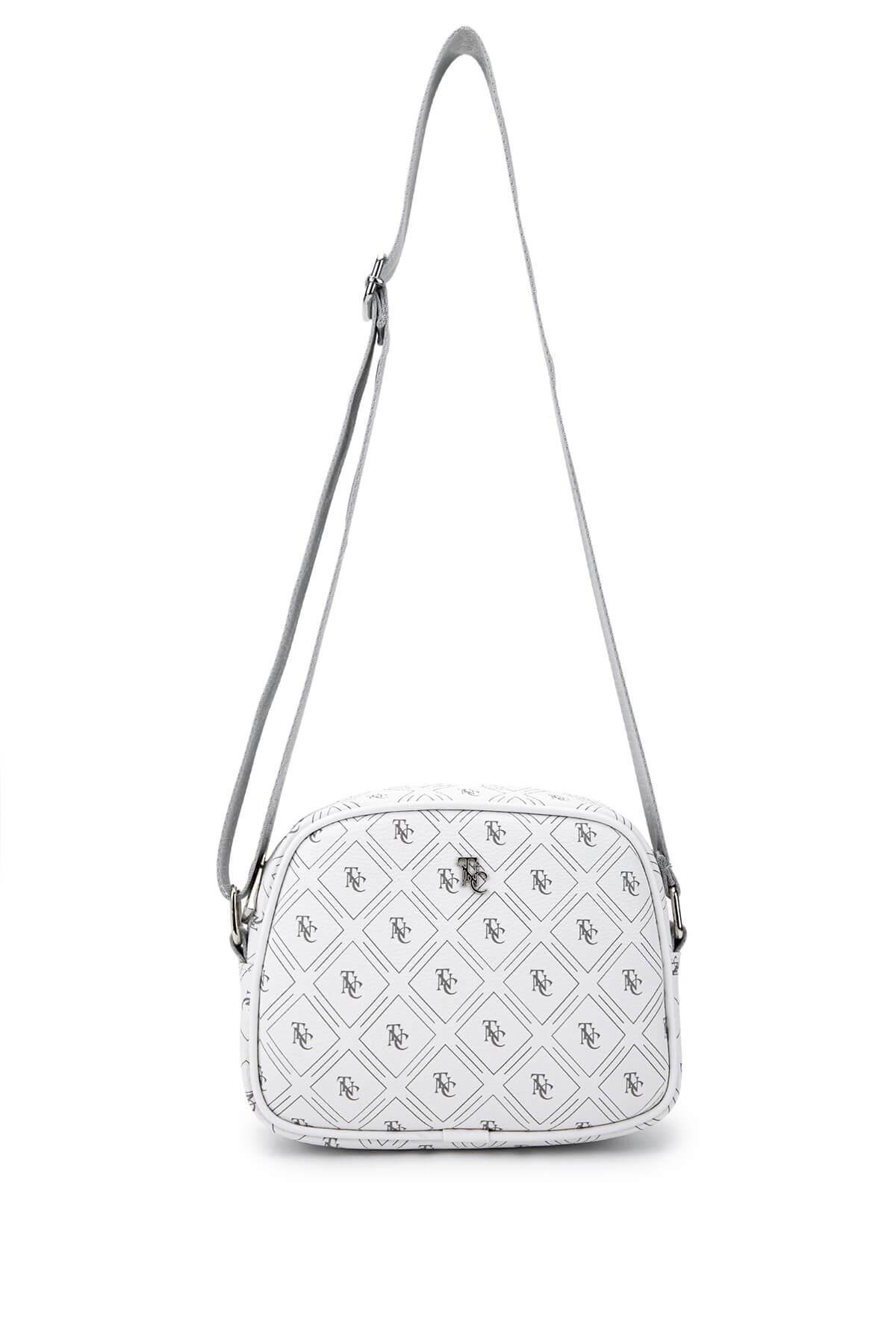 Tamer Tanca Kadın Vegan Beyaz Postacı Çanta