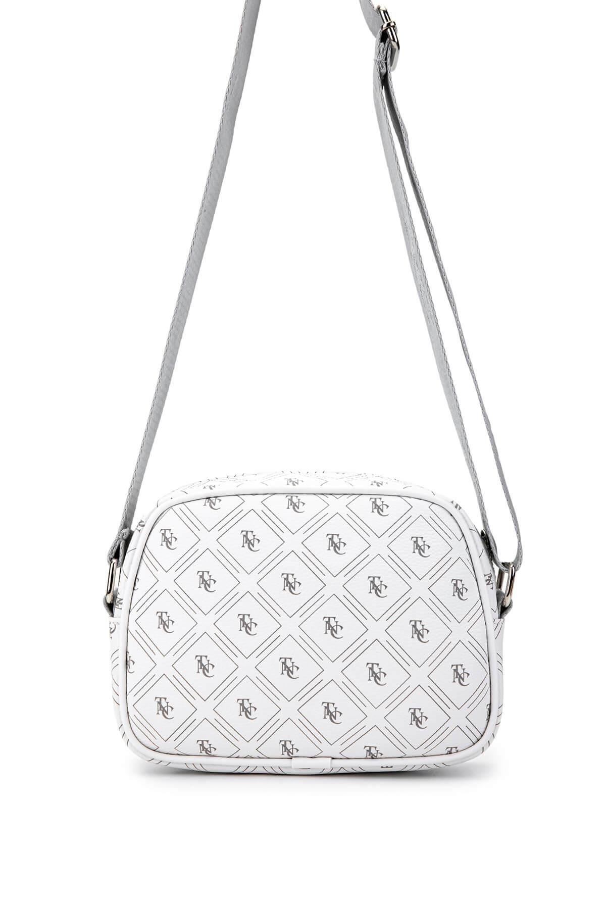 Tamer Tanca Kadın Vegan Beyaz Postacı Çanta