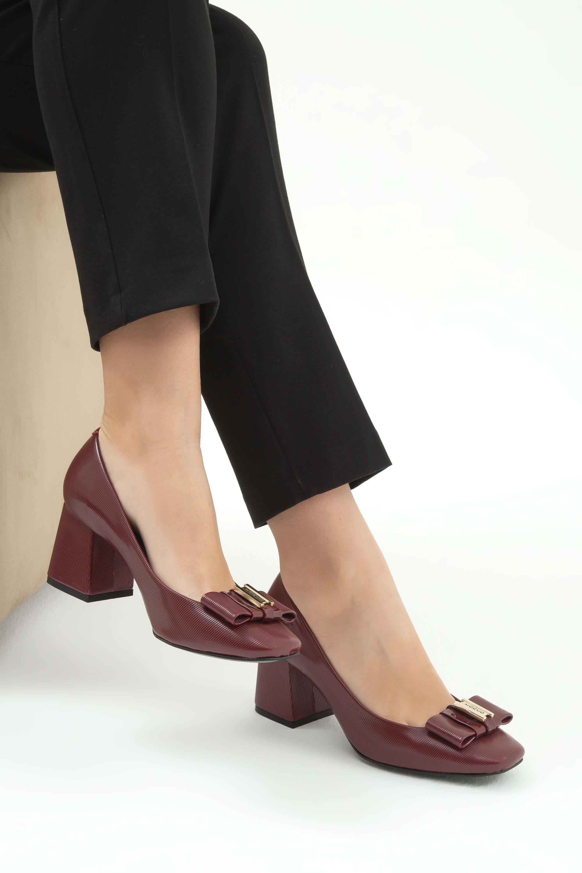 Tamer Tanca Kadın Vegan Bordo Abiye Ayakkabı