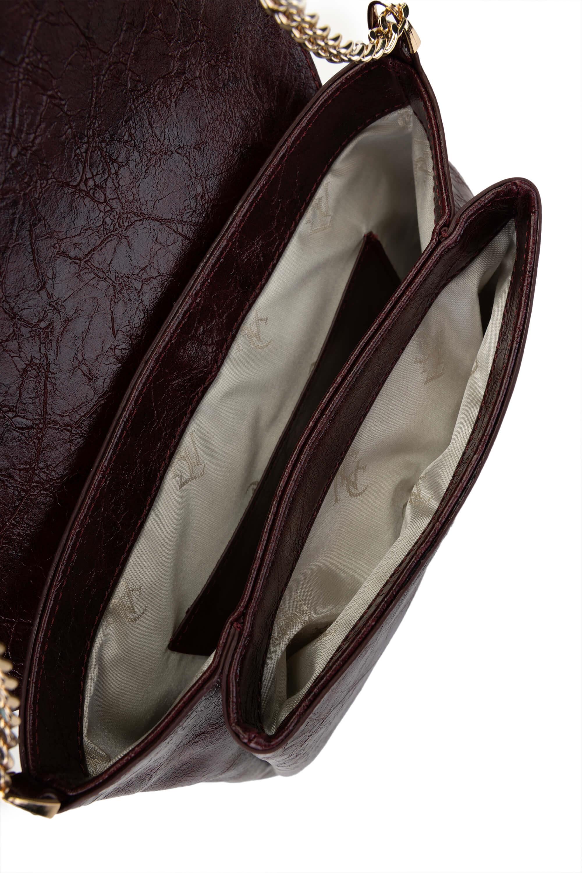 Tamer Tanca Kadın Vegan Bordo Omuz Çanta