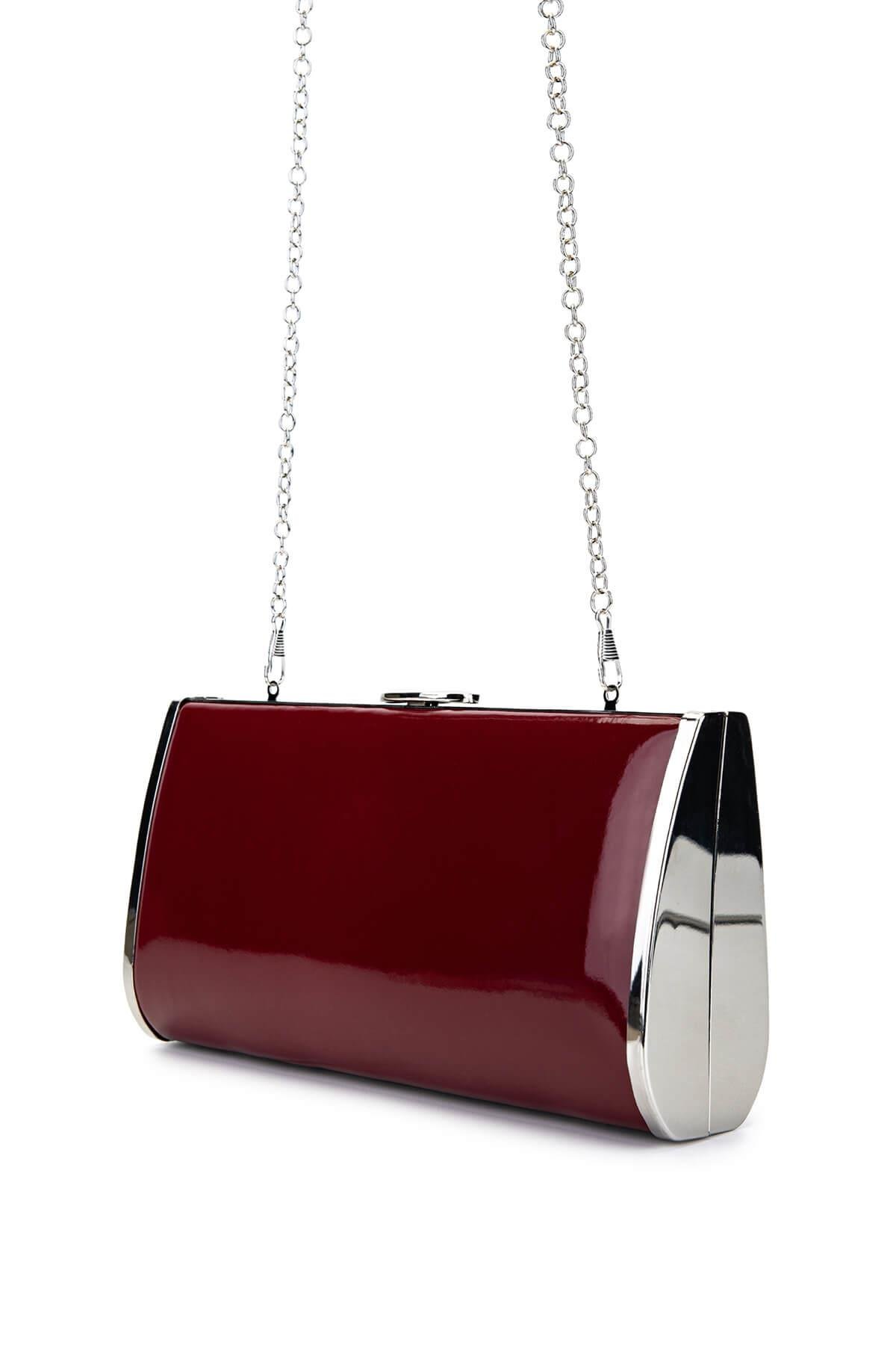 Tamer Tanca Kadın Vegan Bordo Rugan Abiye Çanta