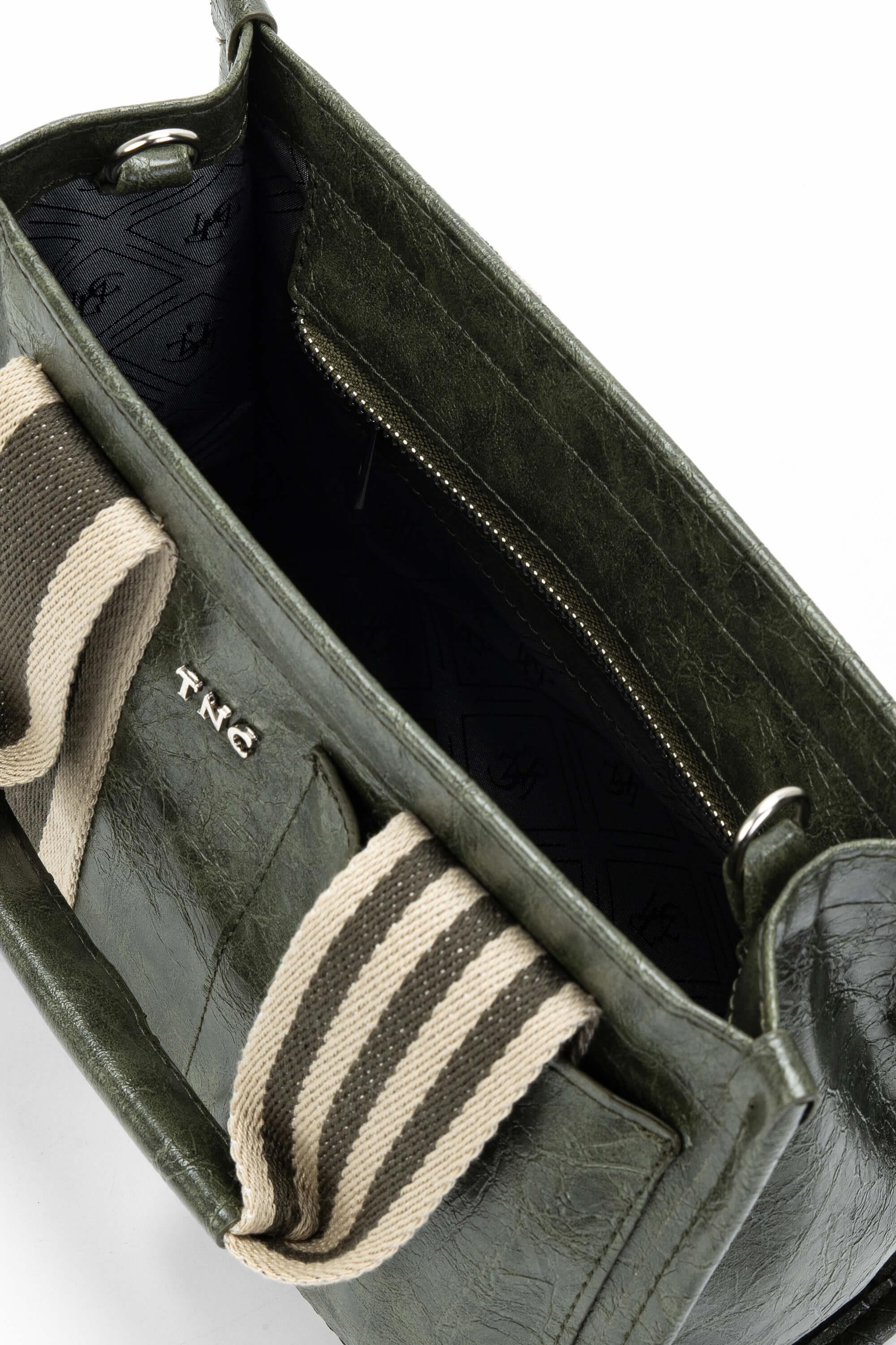 Tamer Tanca Kadın Vegan Haki Rugan Omuz Çanta